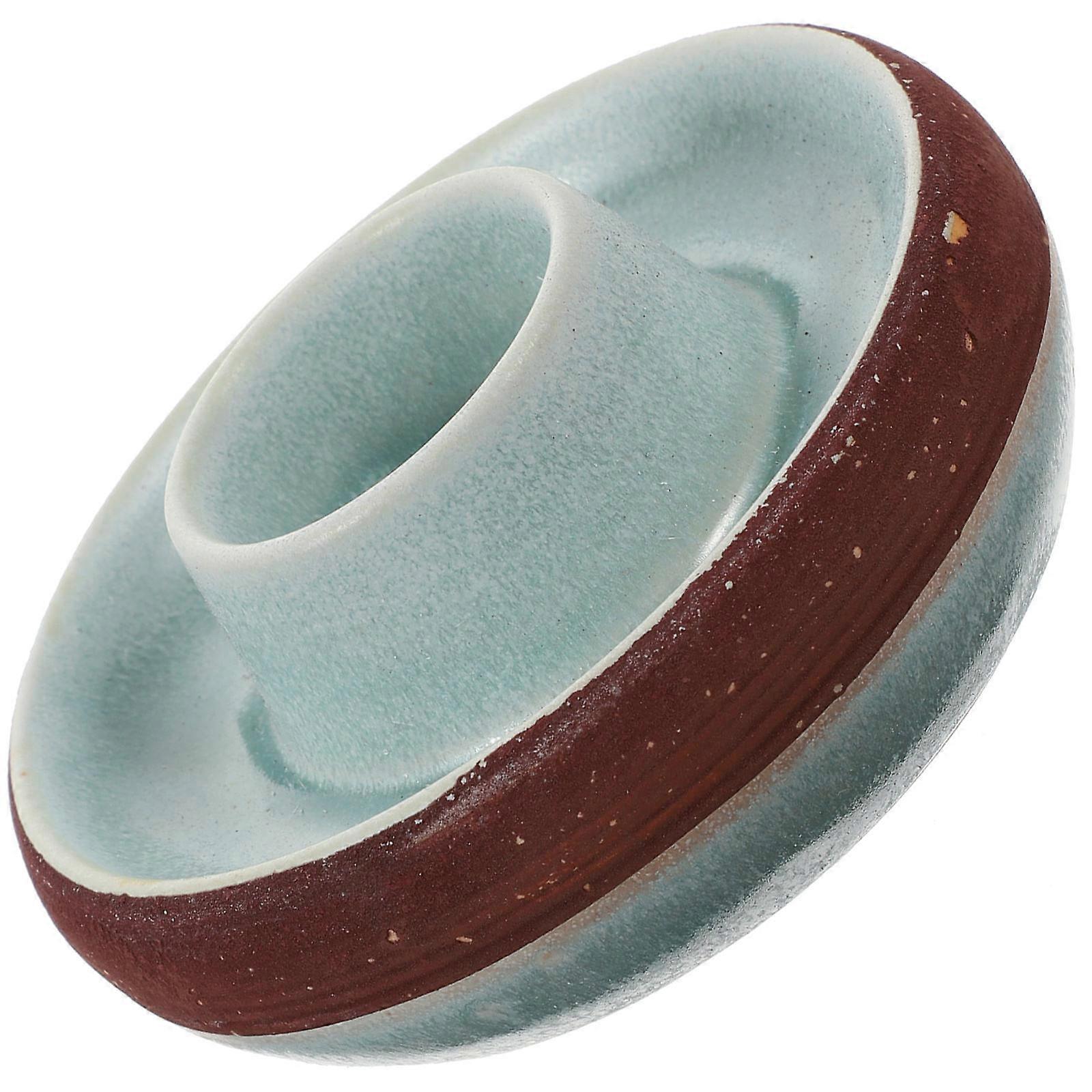 2Pcs Blue Match Holder Ceramic Storage Jar for Multiple Uses