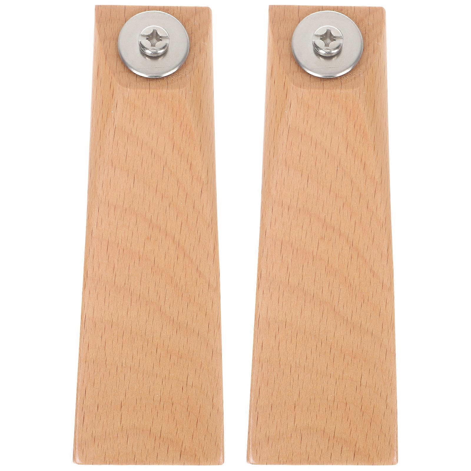 Khaki Wooden Pot Lid Knob Handle for Cookware Lid Replacement 6Pcs