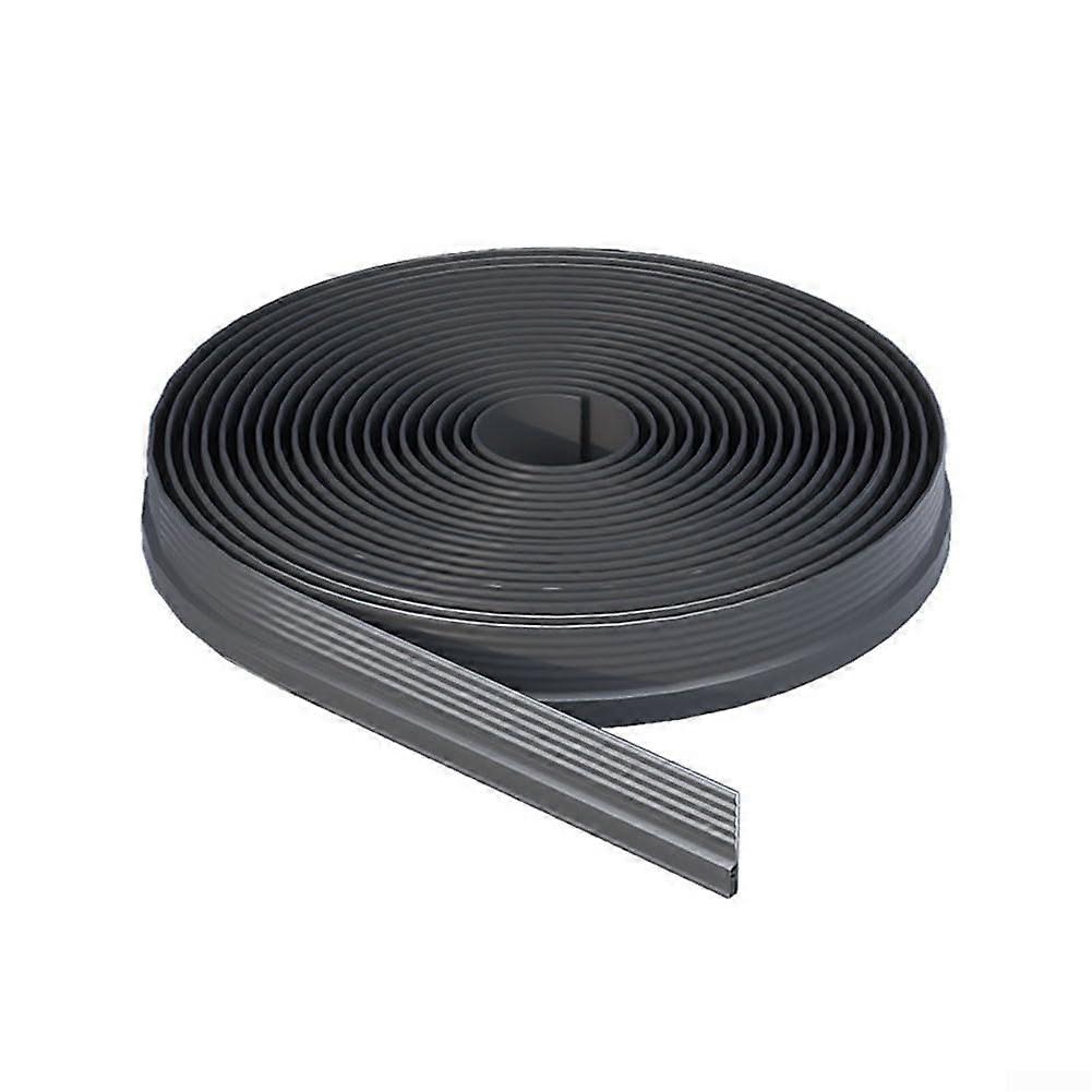 Sliding Window TPE Seal Strip, 200cm Aluminum Door Bottom Seal, Noise and Dust Prevention, Black Gray