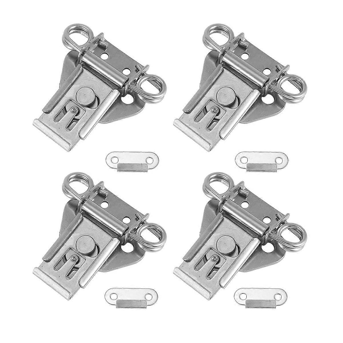 4 Pack 304 Stainless Steel Twist Latch with Keeper and Spring Butterfly Draw Latch for Case Box