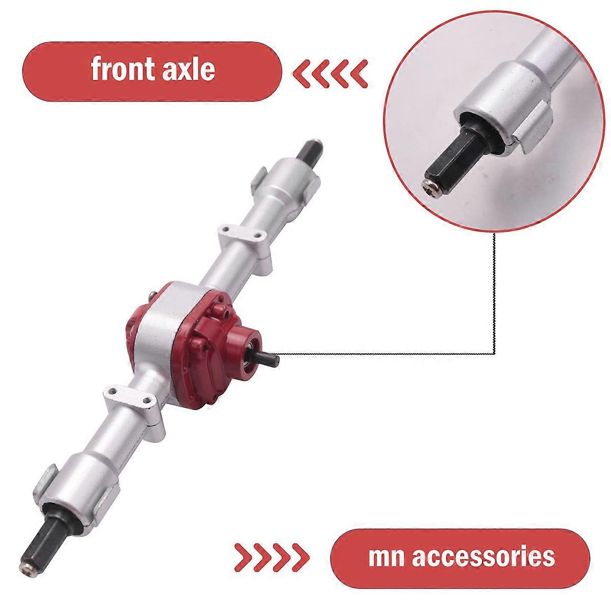 RC Car Front & Rear Complete Axle for MN D90 D91 D96 D99S MN90,Silver