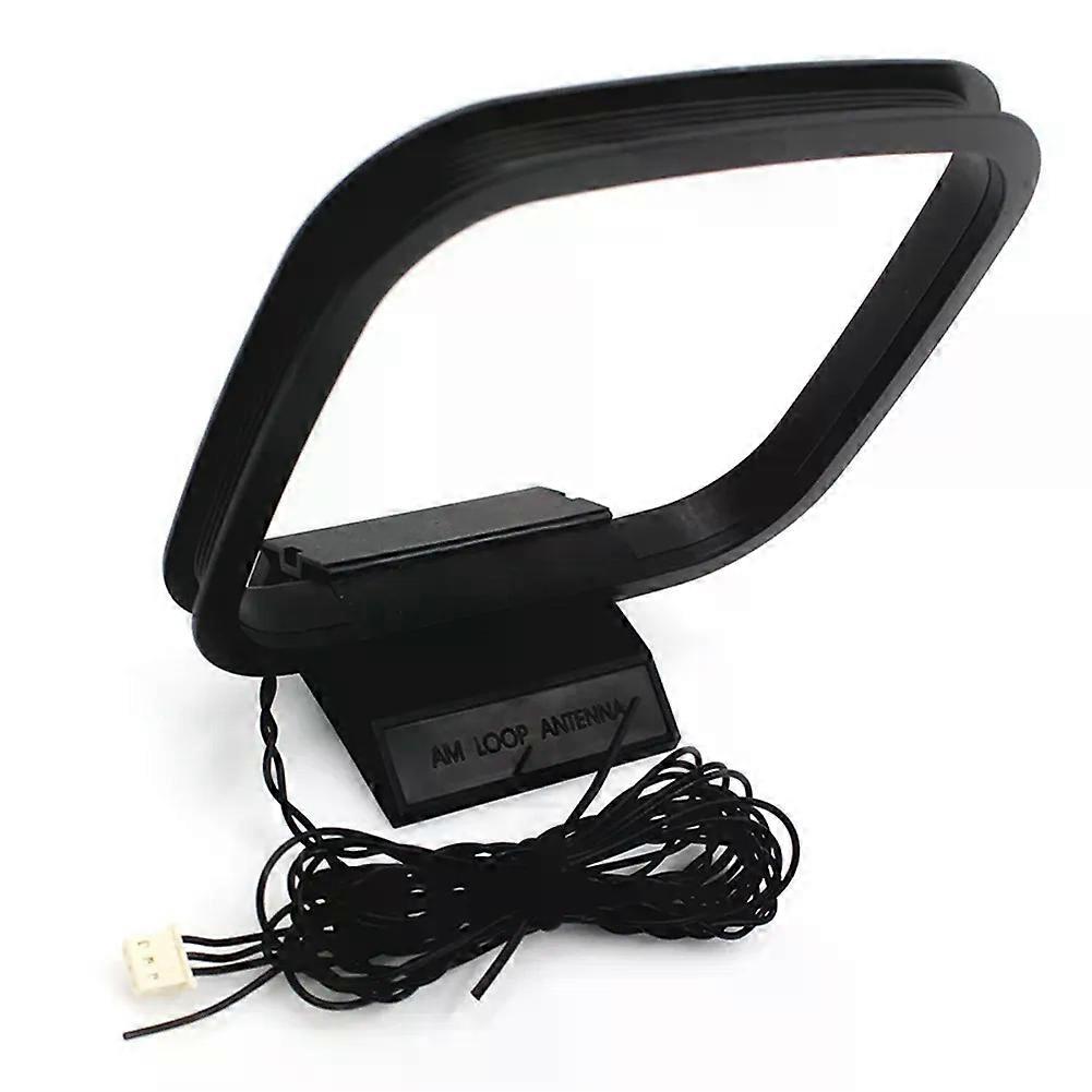 B02B-1PCS FM AM Loop Antenna for Receiver with 3-Pin Mini Connector for Sony Sharp Chaine Stereo AV Receiver Systems