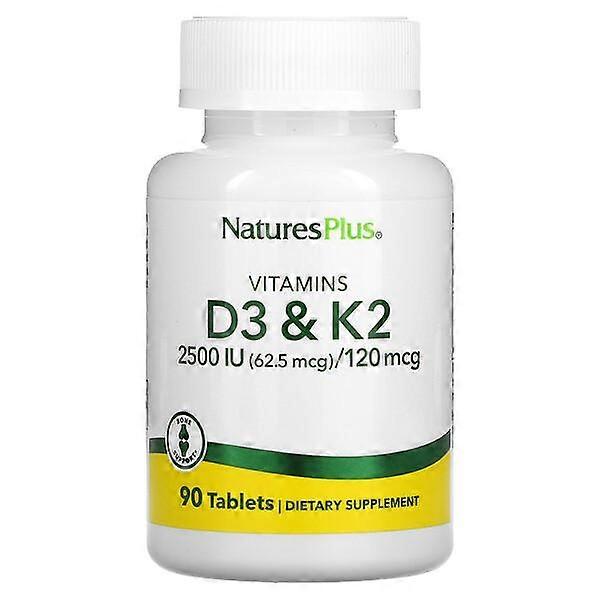NaturesPlus, Vitamins D3 & K2, 90 Tablets