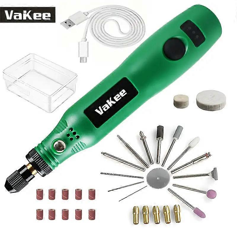 Mini cordless rotary tool, lithium battery, portable USB charging, with accessories, suitable for grinding, polishing and carvin