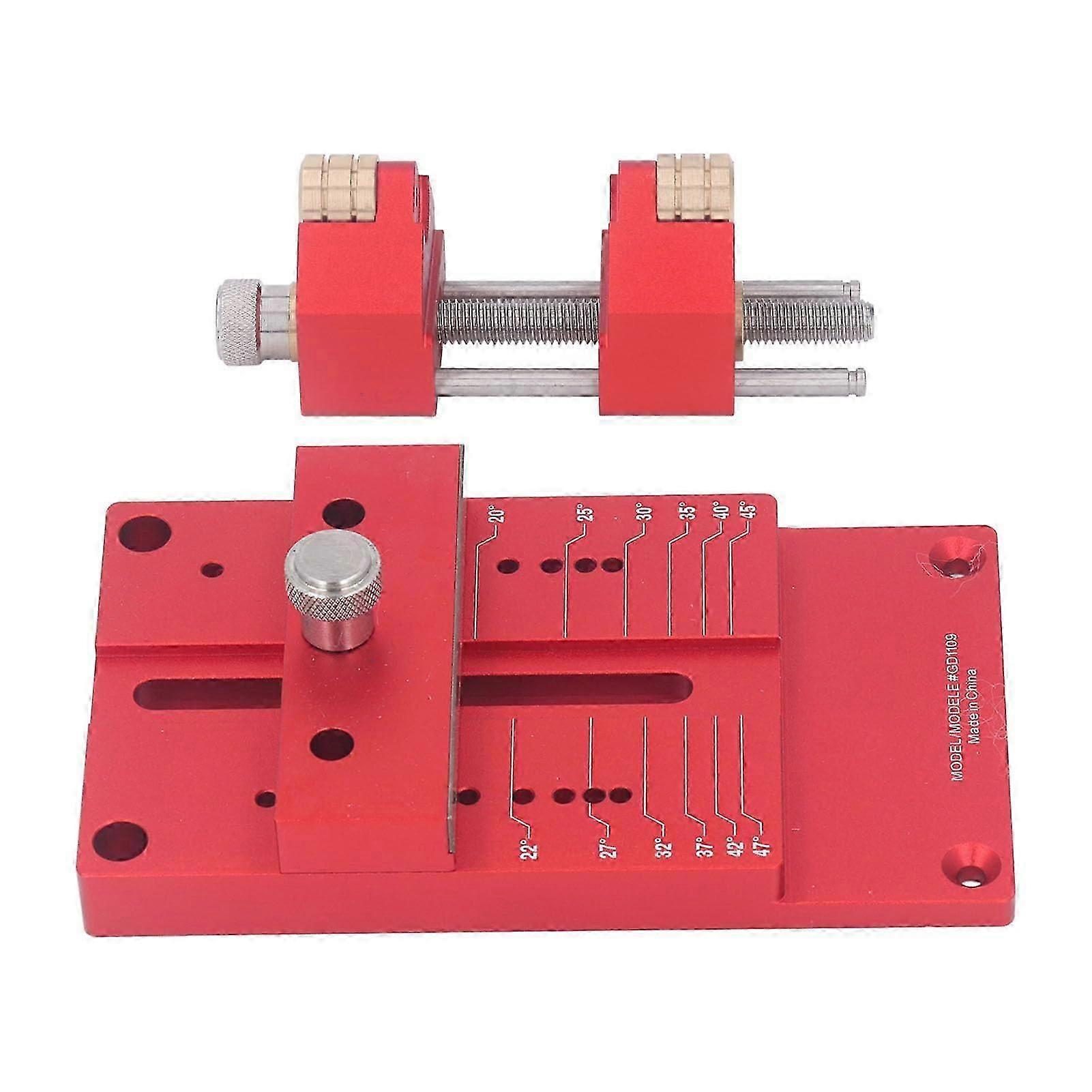 Chisel Sharpening Set, Aluminum Alloy Honing Guide, 15 to 45 Degree Angle Jig (Red)