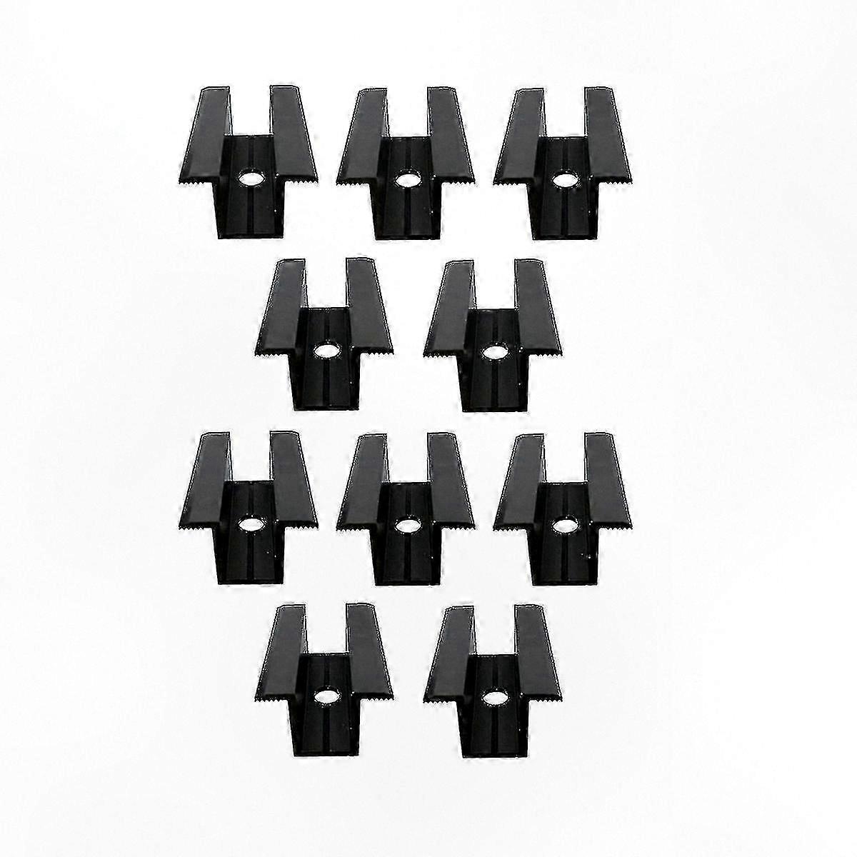 Black Solar Mounting Clamps with 10 Brackets for Multiple Frame Sizes