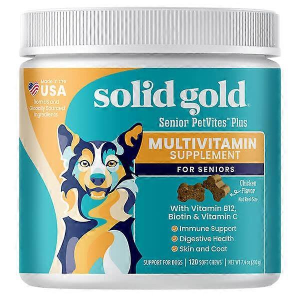 Solid Gold, PetVitesÃÂÃÂ¢ÃÂÃÂÃÂÃÂ¢ Multivitamin Supplement, For Dogs, Bacon, 120 Soft Chews, 7.6 oz (216 g)