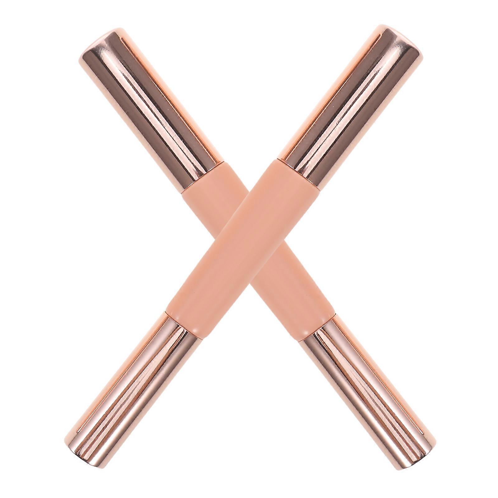 2Pcs Dual Ended Lip Brush Silicone Concealer Applicator for Makeup Use