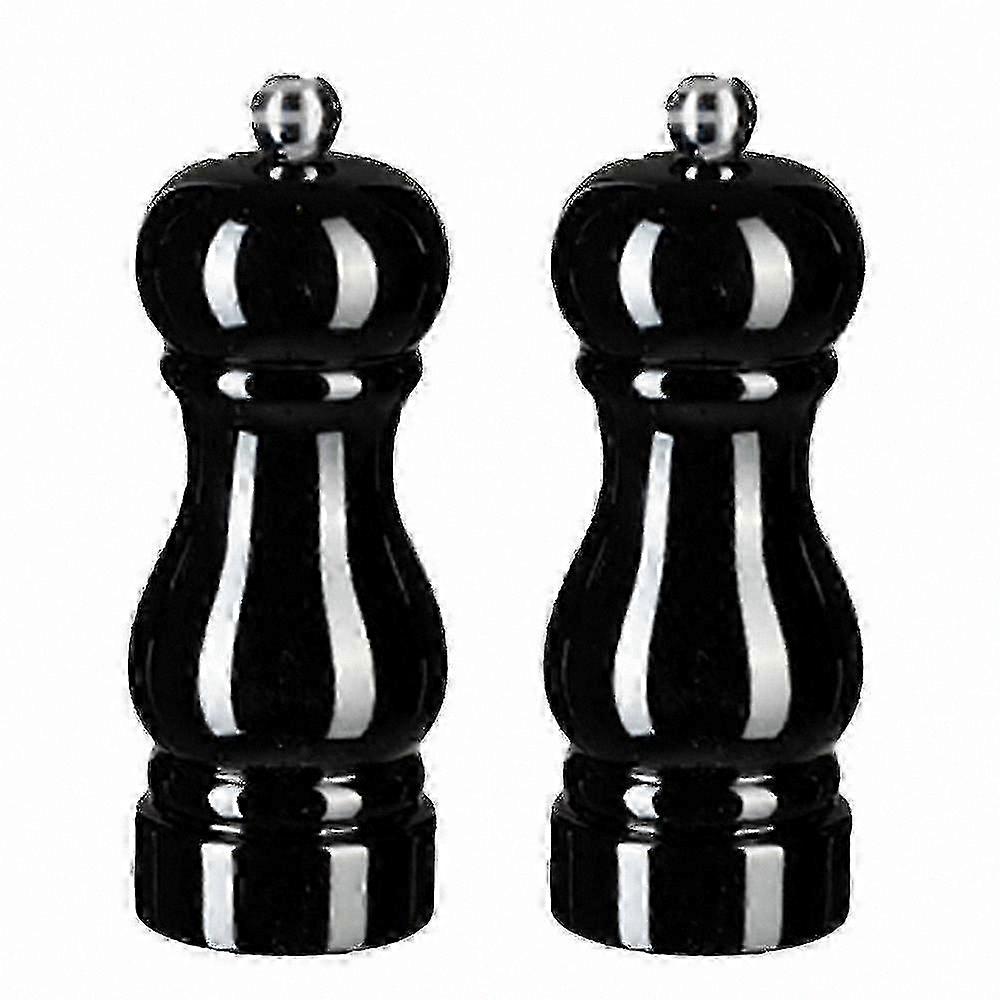 Adjustable Coarseness Salt and Pepper Mill Set, Manual Refillable Spice Grinders for Kitchen Use
