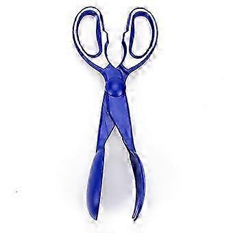Dog and Cat Poop Scooper, Scissor-Shaped, Durable, Comfortable Long Handle, Blue
