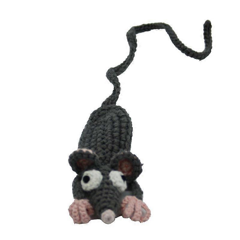 Handmade Woolen Knitting Crafts Bookmarks Handmade DIY Woolen Knitting Cartoon Bookmarks (Mouse)