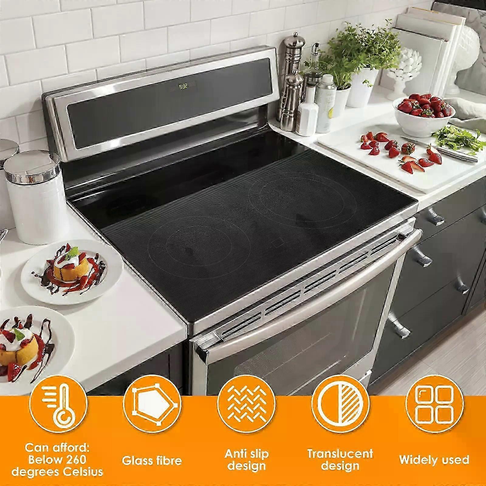 Large Induction Cooktop Protector Mat Reusable Induction Cooktop Cover Translucent Induction Hob Protector Pad for Cooker
