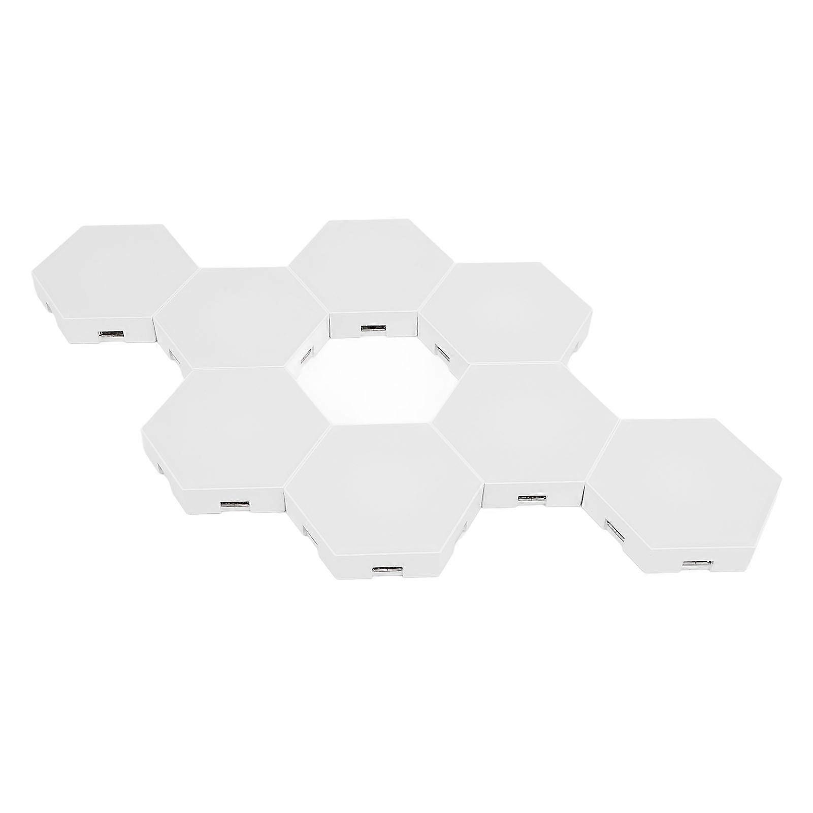 8 Set RGB LED Hex Wall Light Kit Music Sync Voice Remote Control WIFI USB RGB Wall Light Kit for Movie Nights Game Nights 