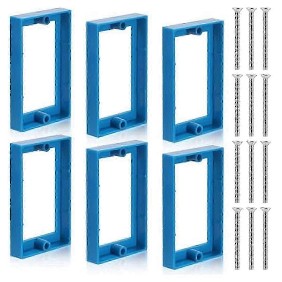 6pcs 1/2inch Single Gang Receptacle Outlet Box Extenders,Electric Outlet Extender Box with 12 Screw