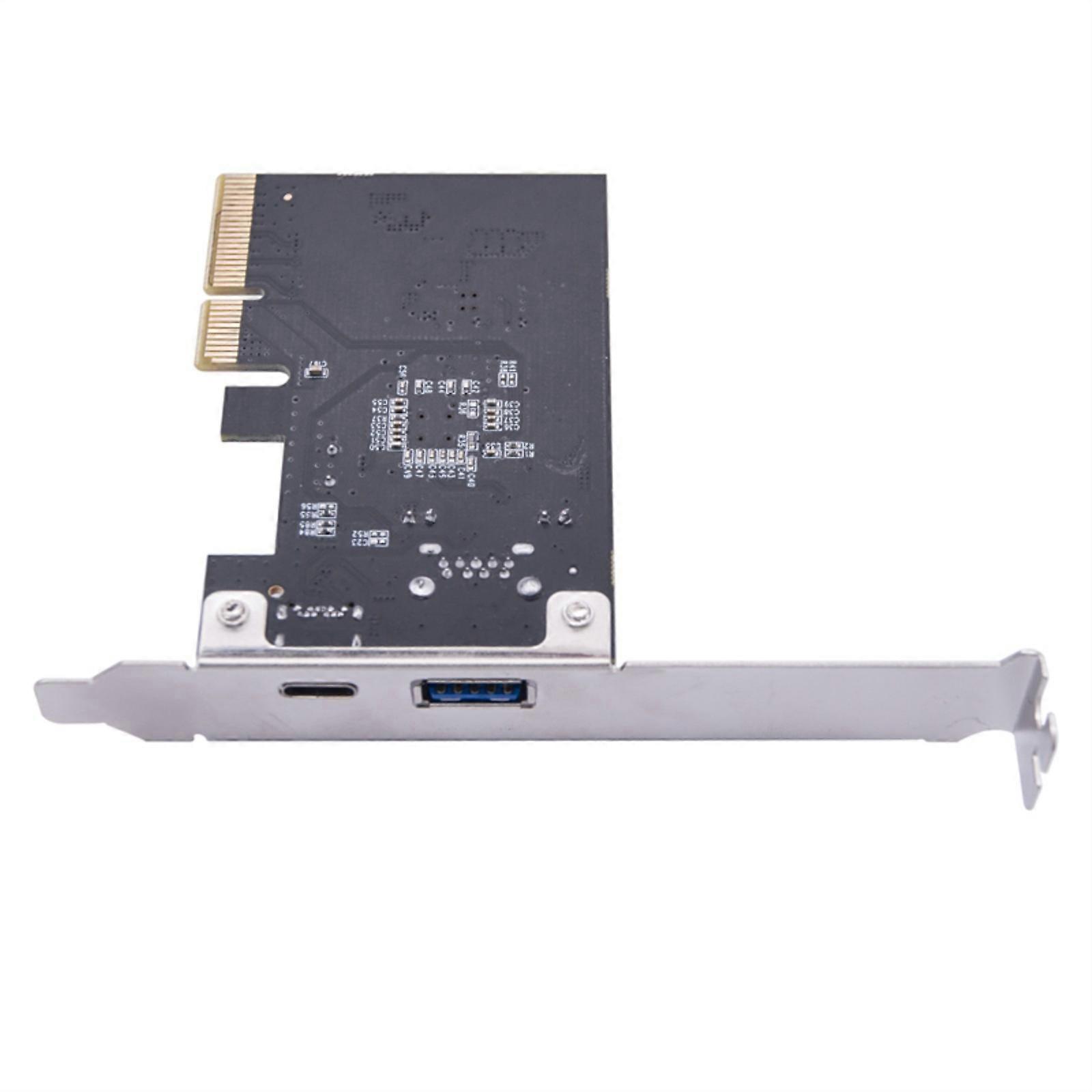 PCIe USB 3.2 Gen2 Card to 2 Port Type C+A  ASM1142 Chip Expansion Card 10Gbps USB C PCIe Card PC Internal Adapter Multicolor
