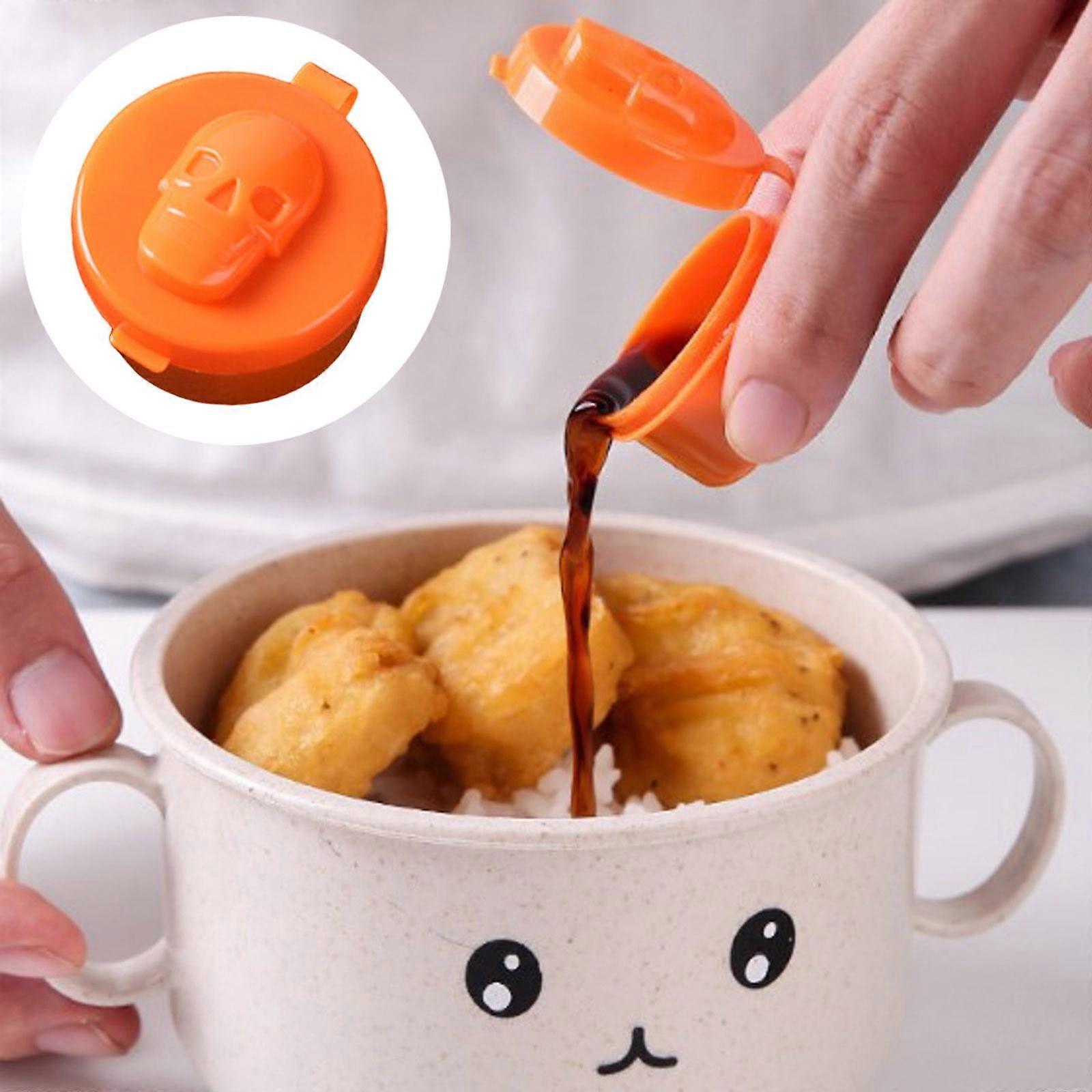 4Pcs Mini Portable Condiment Bottles for Bento Box, Ketchup & Dressing, Food Container – Kitchen Essentials