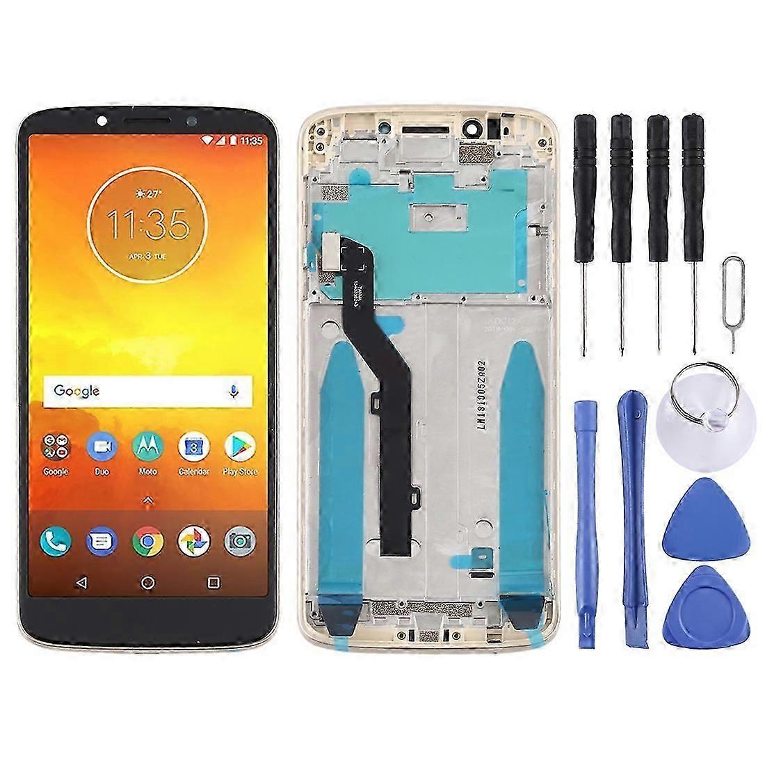 Motorola Moto E5デジタイザー用TFT LCDスクリーンフレーム付きフルアセンブリ