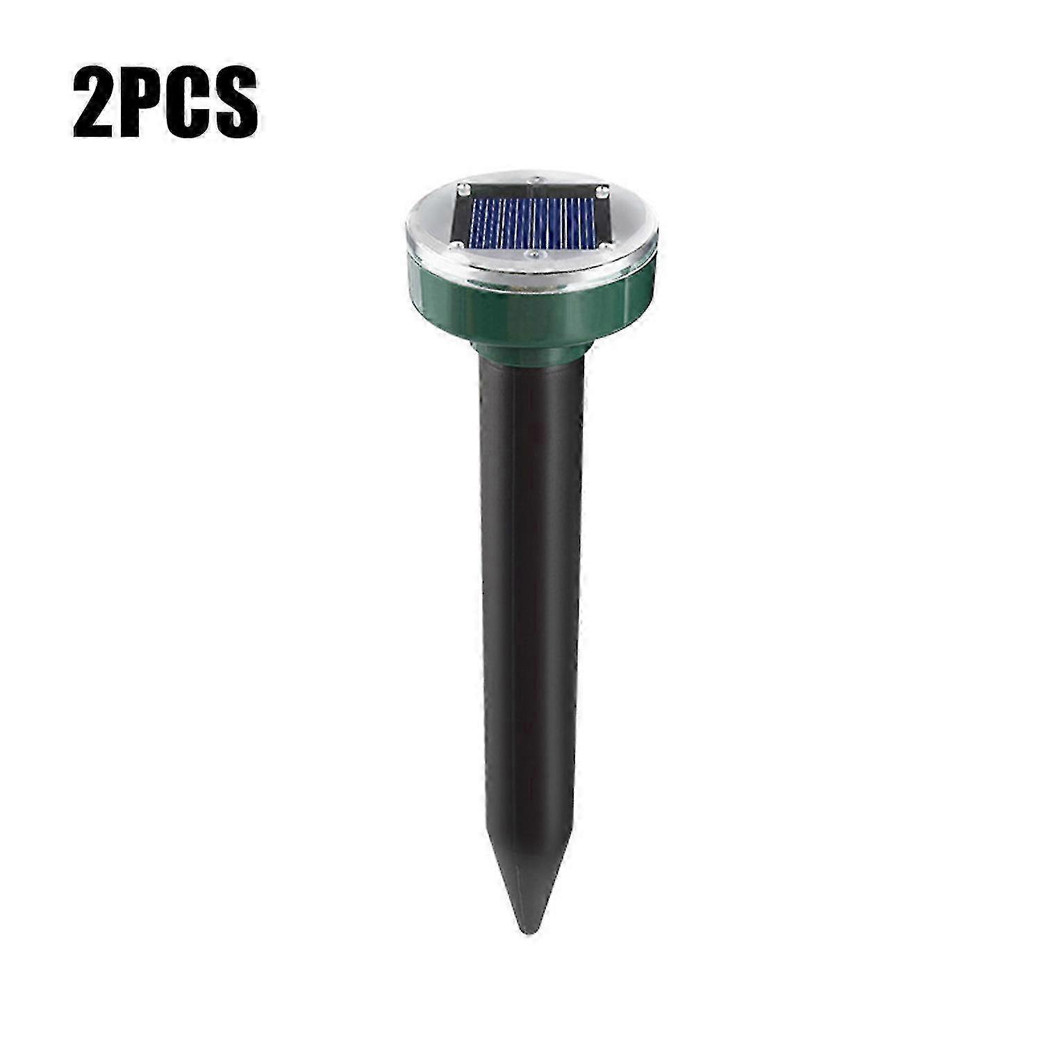 2/4 Pack Solar Power Ultrasonic Mice Gopher Mole Pest Snake Repellent Repeller