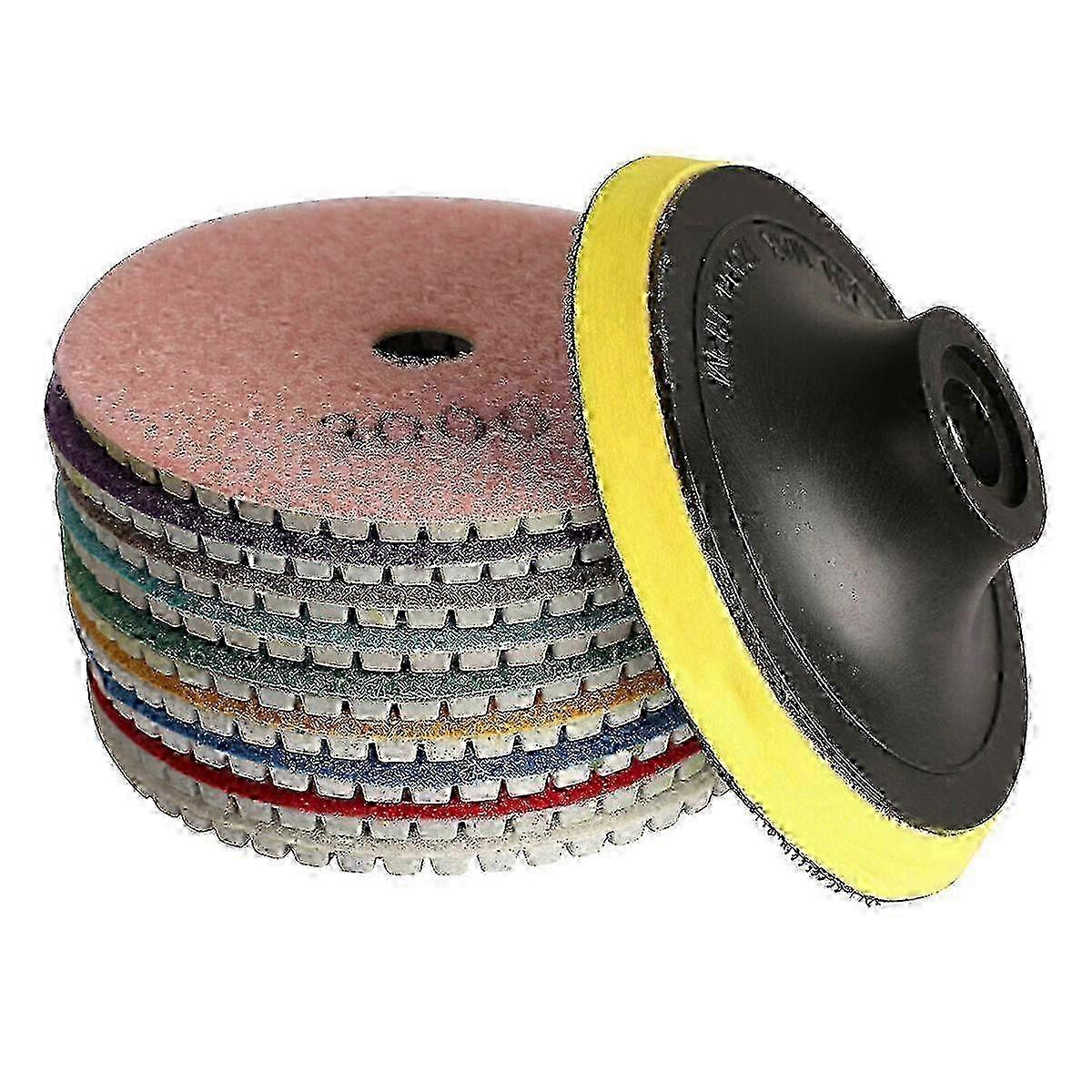 10 Pack Resin Diamond Polishing Sets with Dry and Wet Sanding Pads