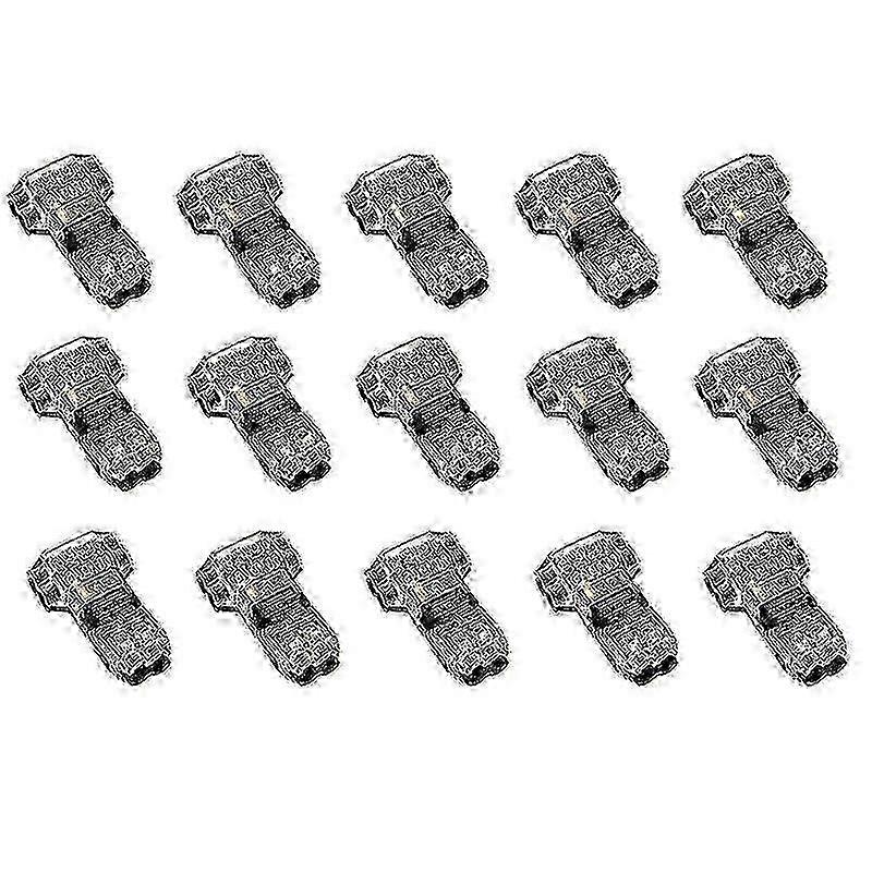 15 Pcs Universal Compact 3-Way 2-Pin T-tap Wire Connectors for Low Voltage - No Stripping, Easy to Use