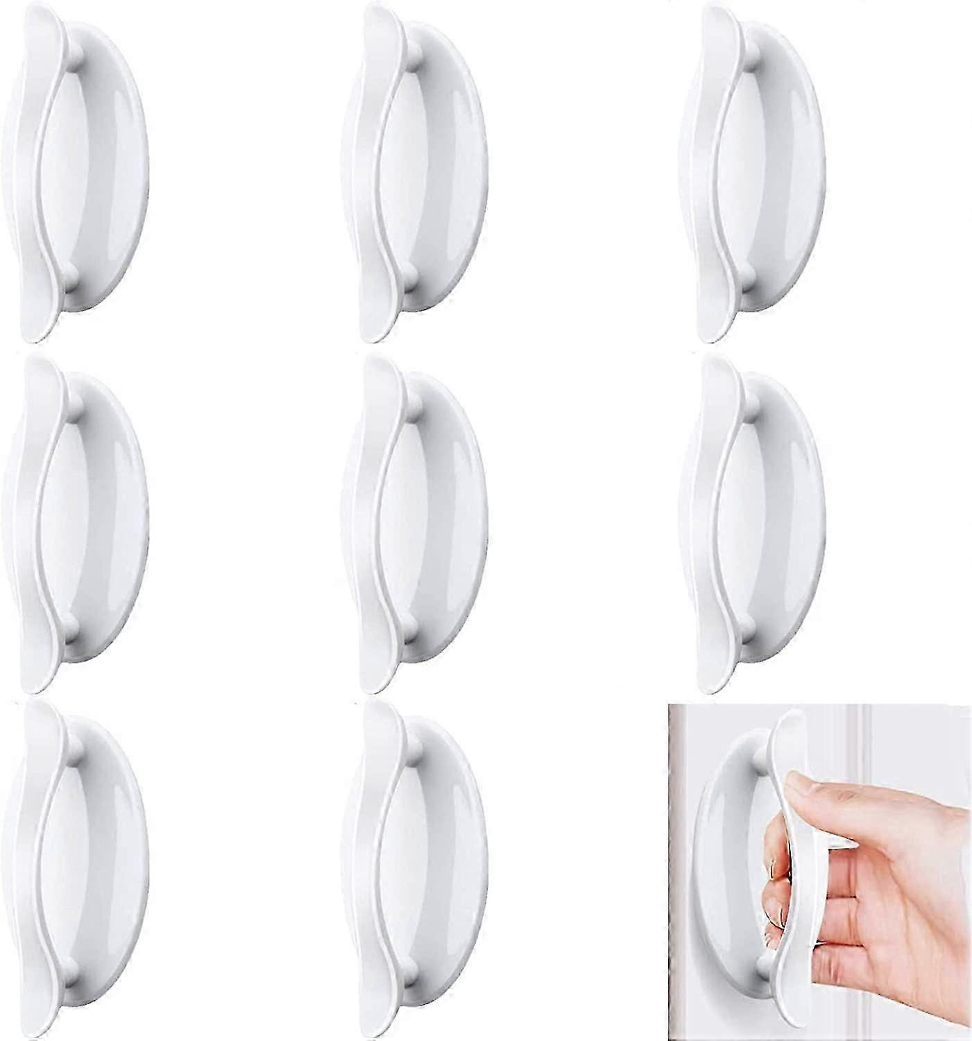 Instant Cabinet Auxiliary Handle Adhesive Drawer Self Adhesive Armrest Handle (8 Pieces)