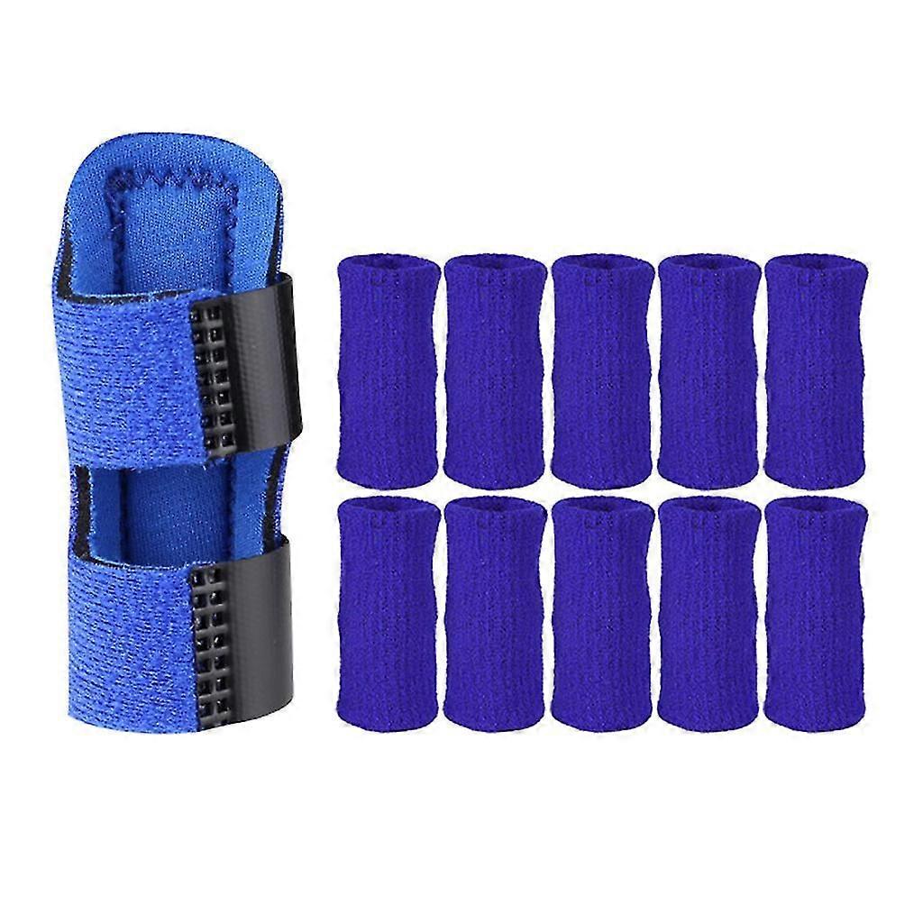 Adjustable Finger Support Splint 10pcs Breathable Knitted Finger Guard Sleeve