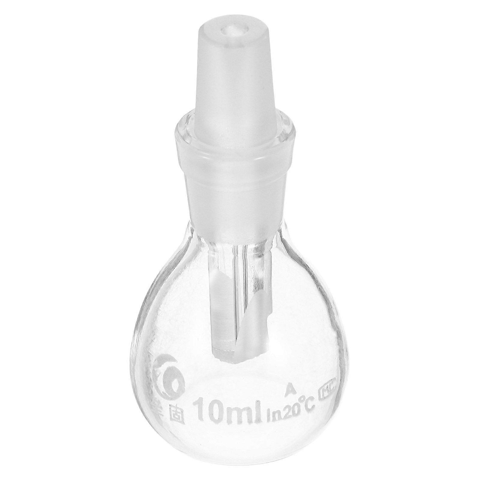 Gravity Bottle Glass Pycnometer with Perforated Stopper Empty Lab Bottle(10ml)