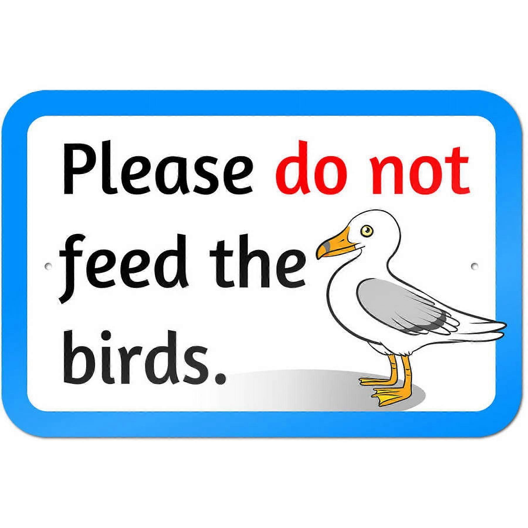 Ikke mat fuglene måker skilt