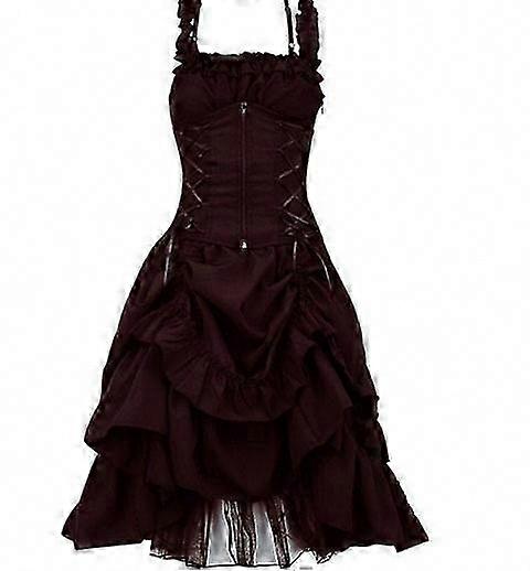Gothic Style Sleeveless Summer Dress With Shadow Print