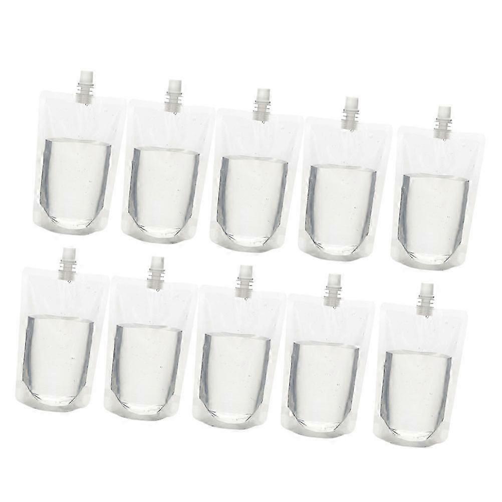 30pcs Transparent Drink Flasks Reusable Beverage Pouches Spout Travel Outdoor Sports Concerts Events