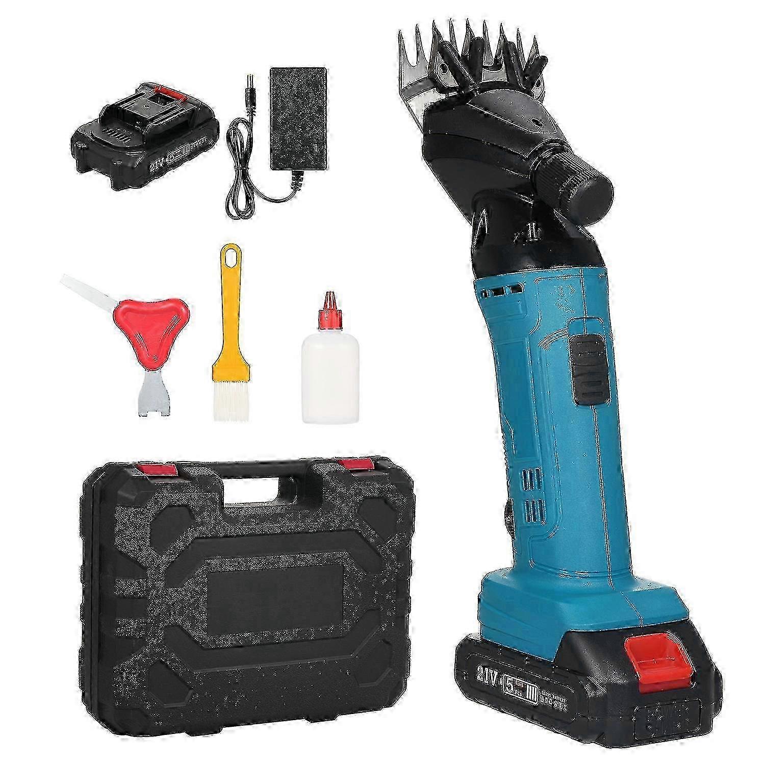 Adjustable wool shears for sheep - 9-tooth 6-speed lithium-ion shearing machine