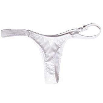 Leather Thongs for Women No Show Thong Low Waist G-String Stretch Breathable Bikini Panties Underwear  White XL