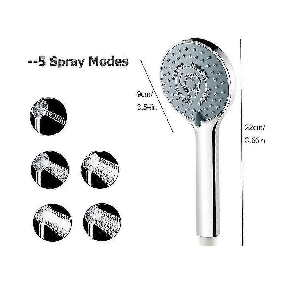 5 Modes Bathroom Shower Head Rainfall Handheld Sprinkle Multi-function Bath Shower Nozzle Bathroom Accessories