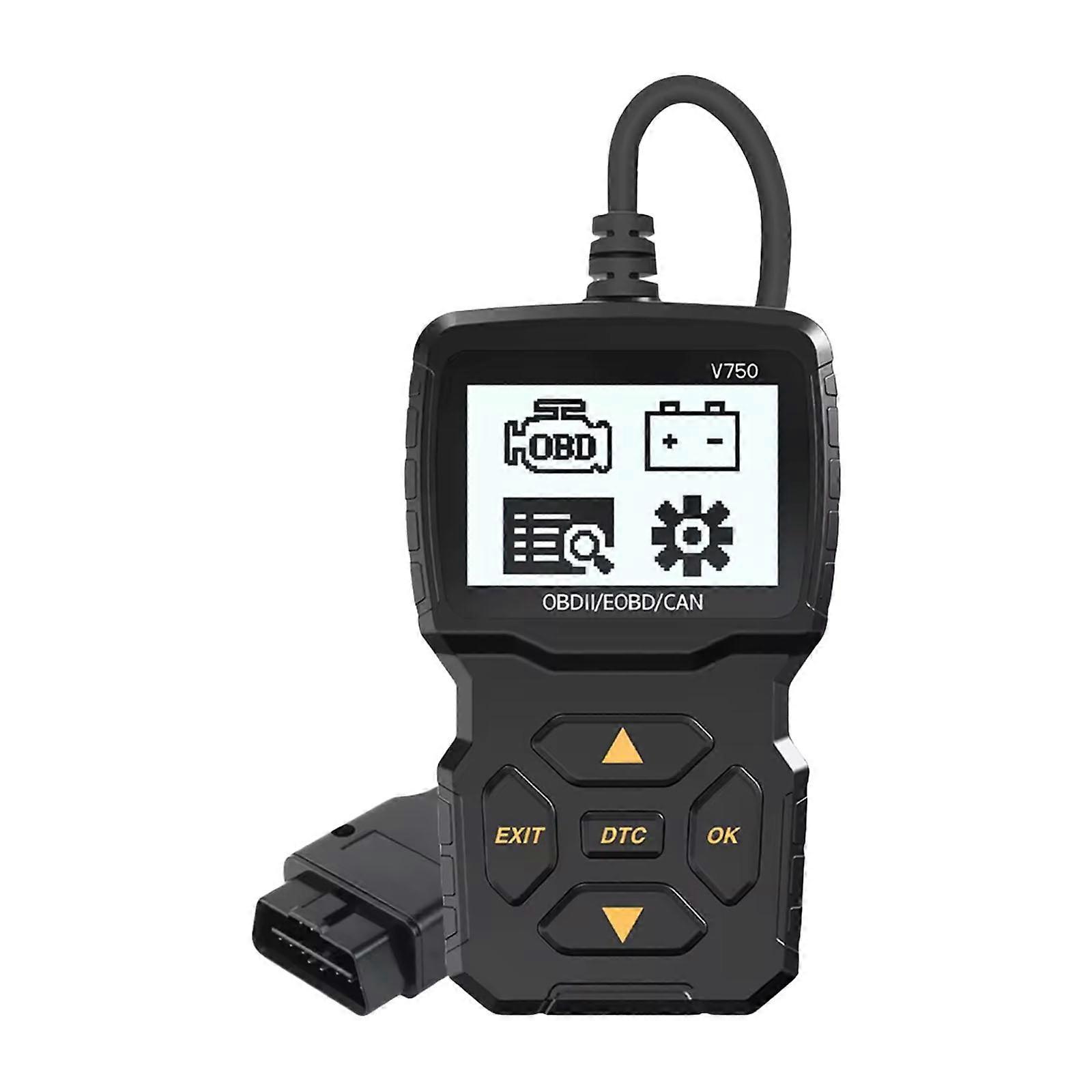 OBDII Scanner For Engine Error Codes Featuring Potential difference Monitoring And Ergonomic Handheld Design Multicolor