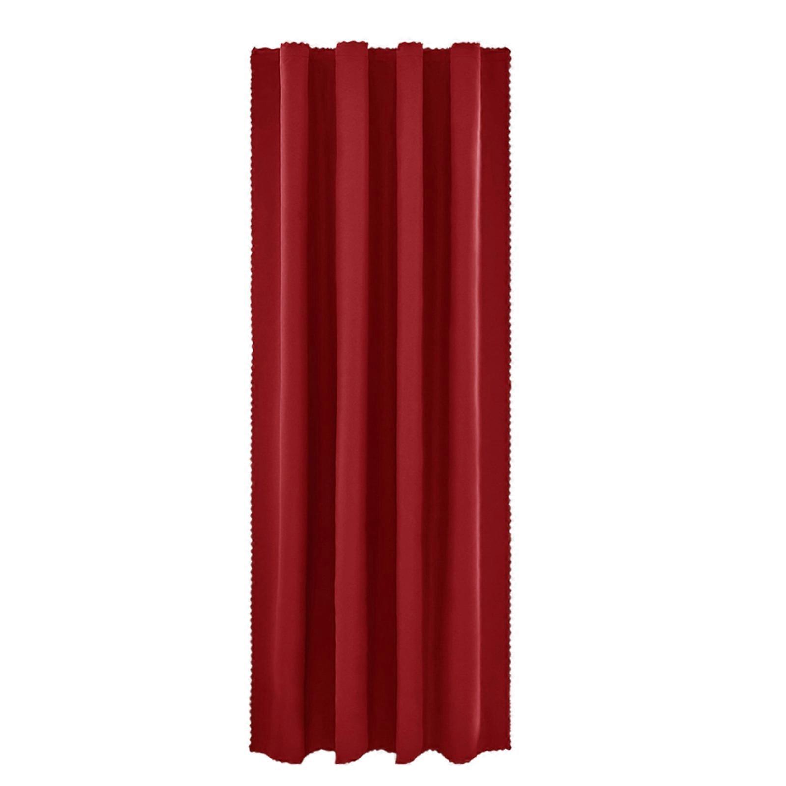 Noise Reducing Light Blocking Curtains Thermals Insulated Polyester Fabric for Bedroom Office Privacy  Red