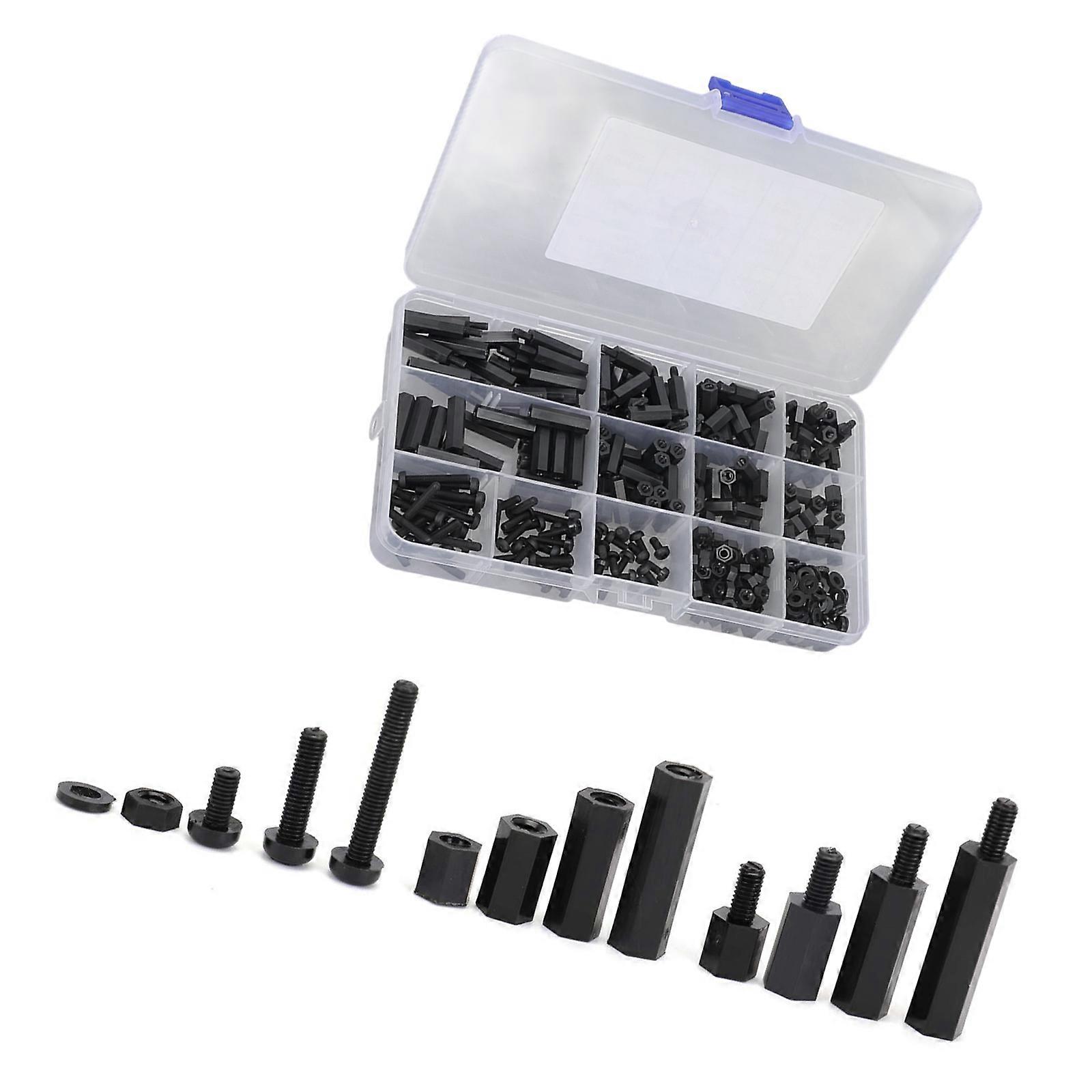 380Pcs Nylon Standoff Set with Spacers, Screws, and Nut Motherboards & Mounting Standoffs and Screws Enduring Multicolor