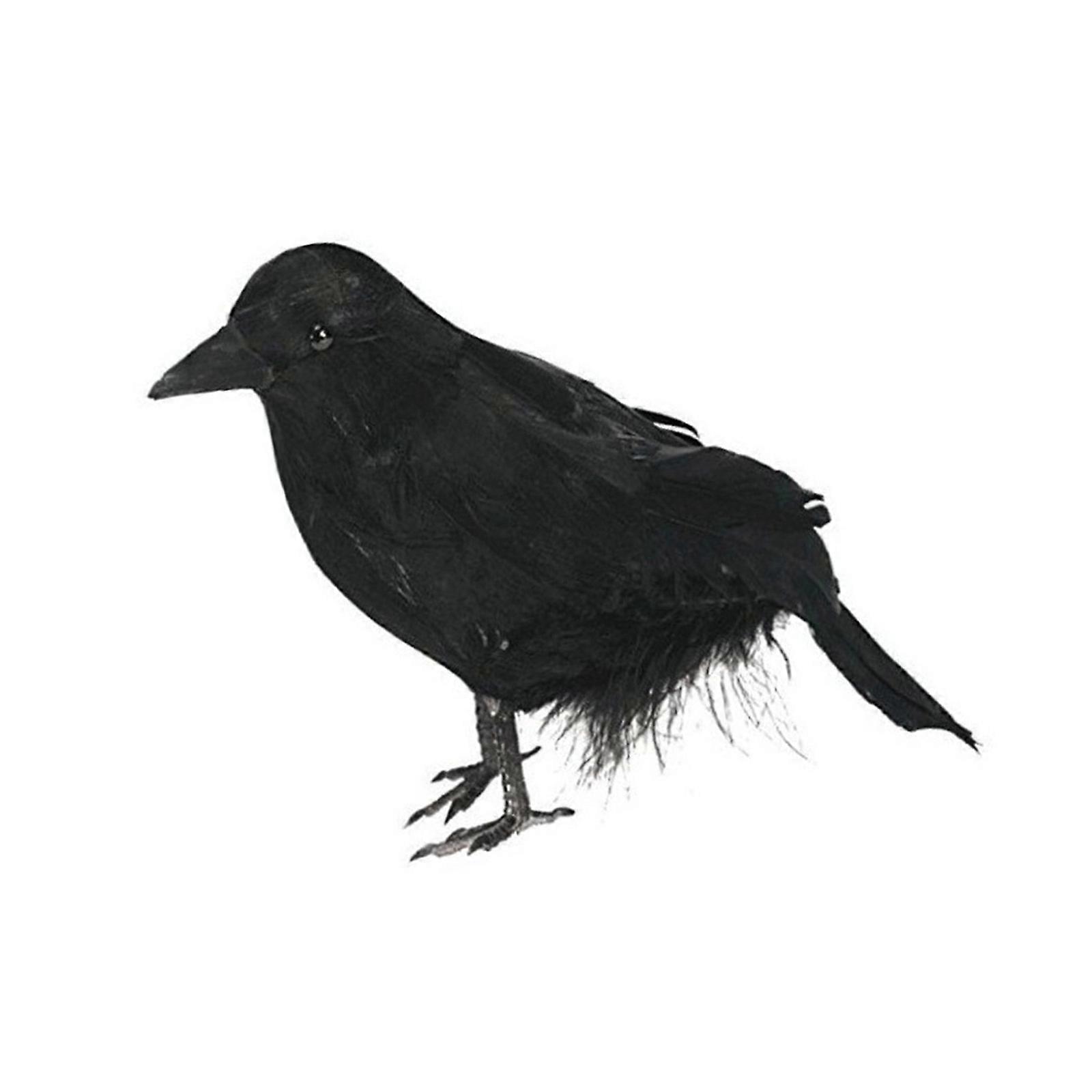 Frighteningly Realistic Crow Artificial Corbie for Halloween Event Decoration Simulated Feathered Crow Party Essential Multicolor