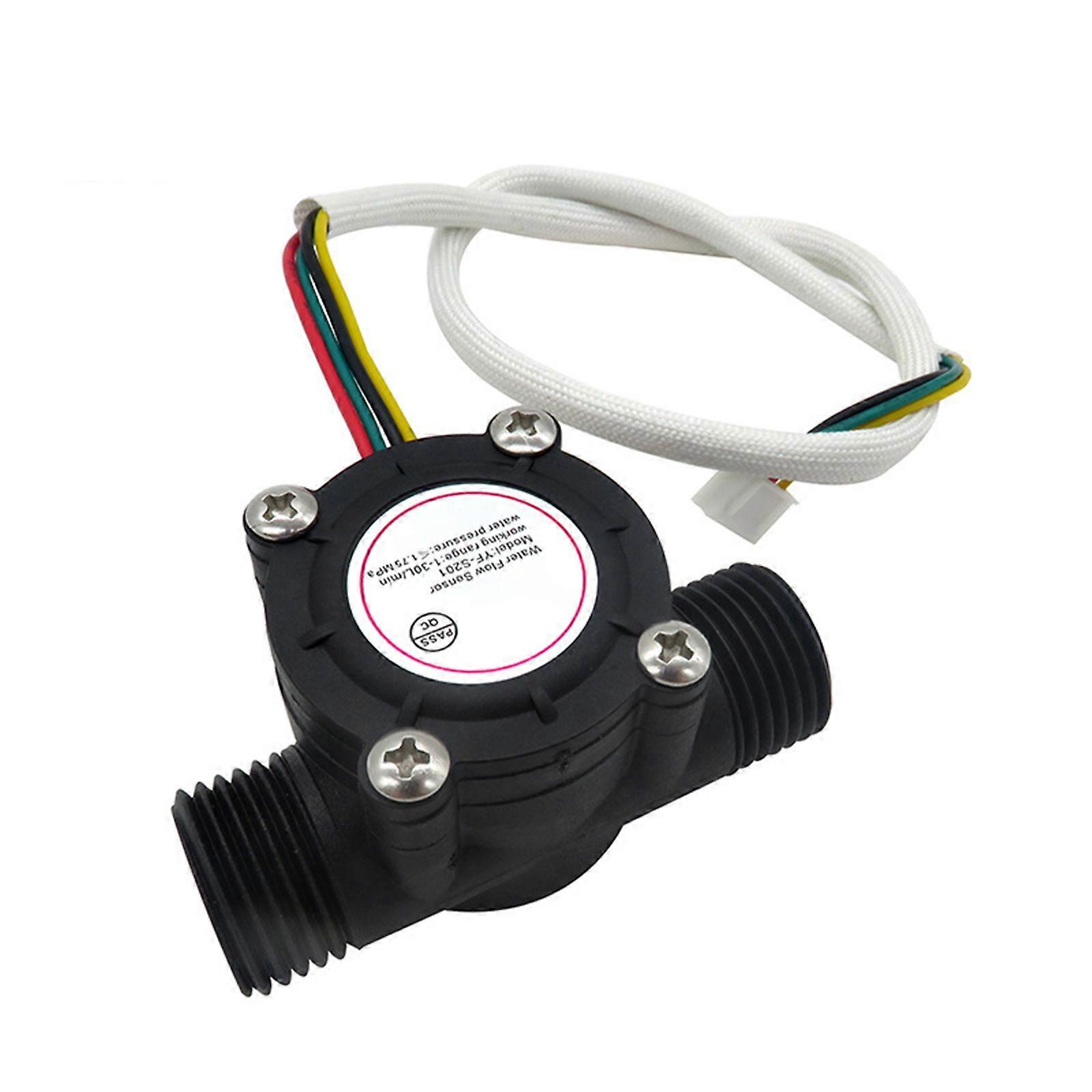 YF-S201 Water Flows Sensors Counter Meter Water Flows Meter 1-30L/min Liquid Flows Sensors 1.75MPa For Cooling Systems Multicolor