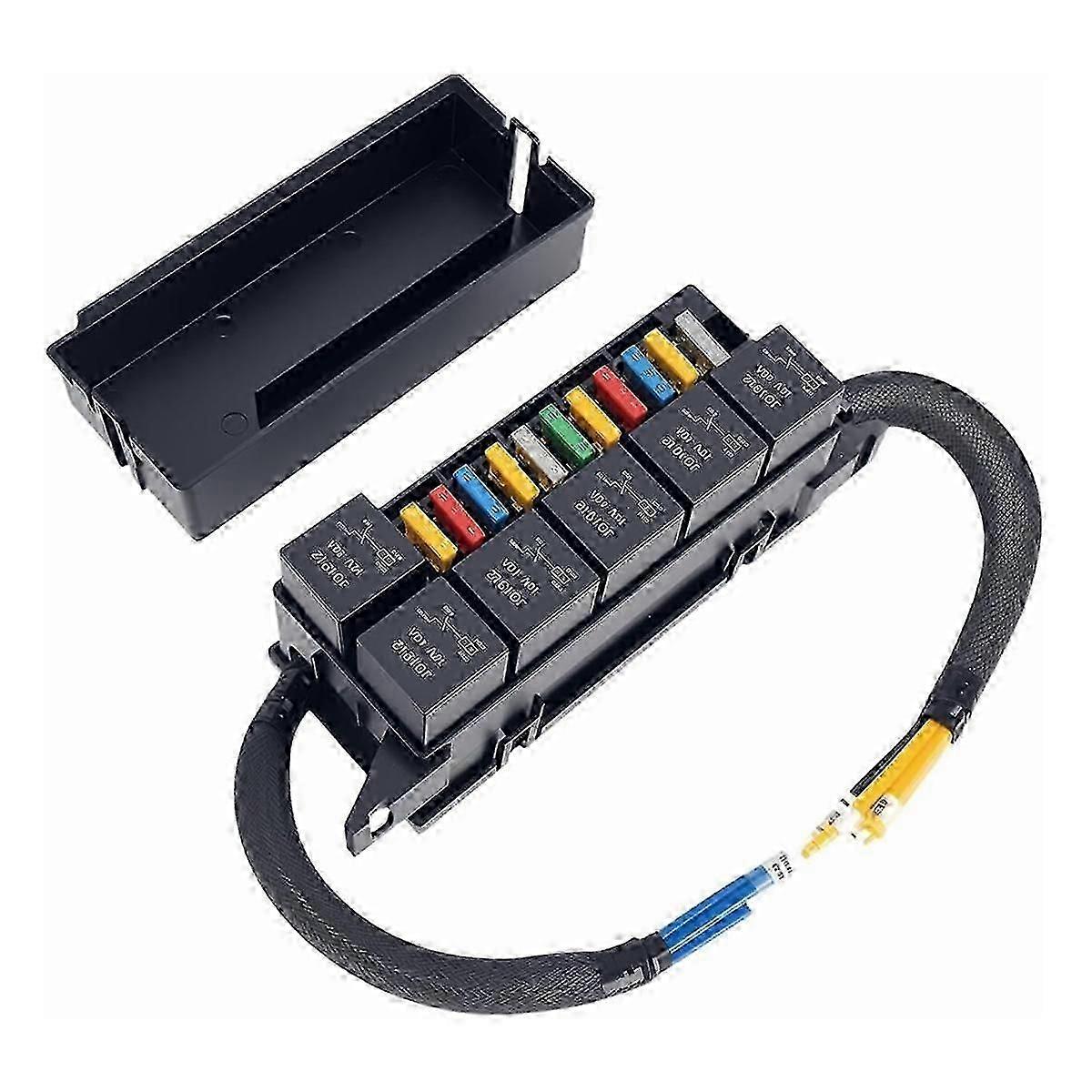 12V Fuse and Relay Box, 11 Way 4 Pin 6 Slot, Fuse Relay Block, Universal Fuse Block Relay Panel Kit
