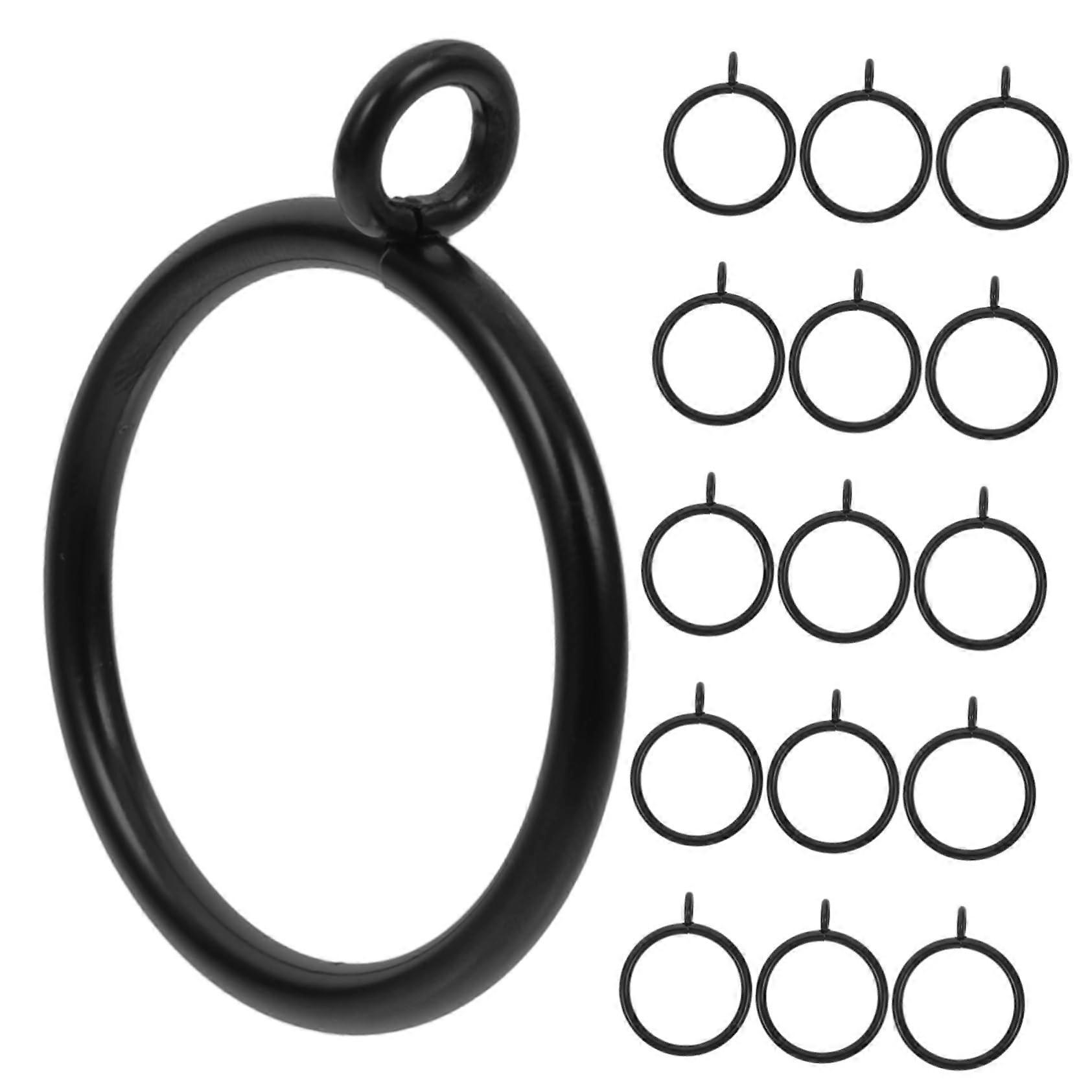 20 Pcs Metal Curtain Rings with Eyelet Hooks Smooth Slide for Hanging Drapes Home Decoration