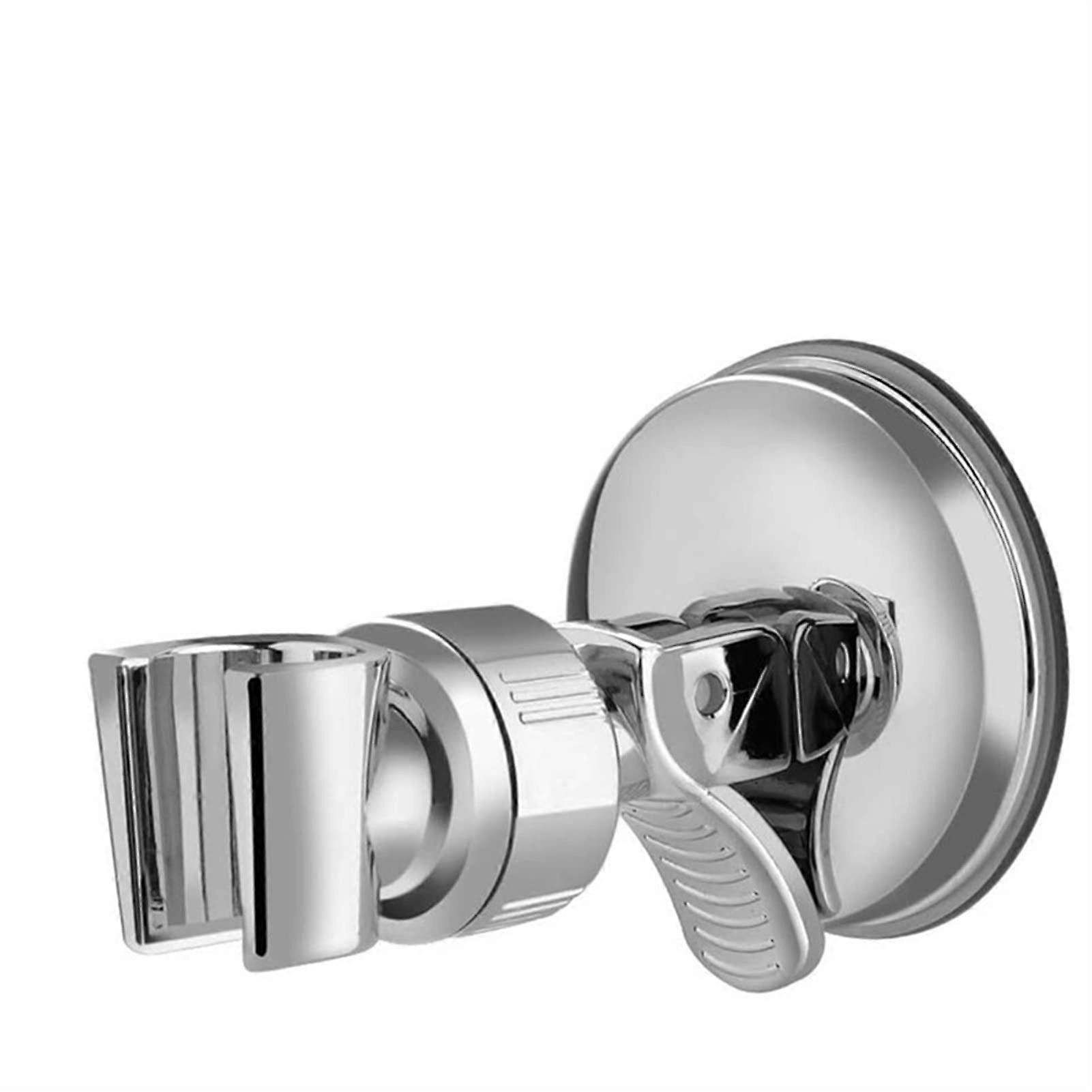 Shower Head Holder with Suction Cup, Adjustable Wall Mount Bracket for Bathroom, Brushed Nickel