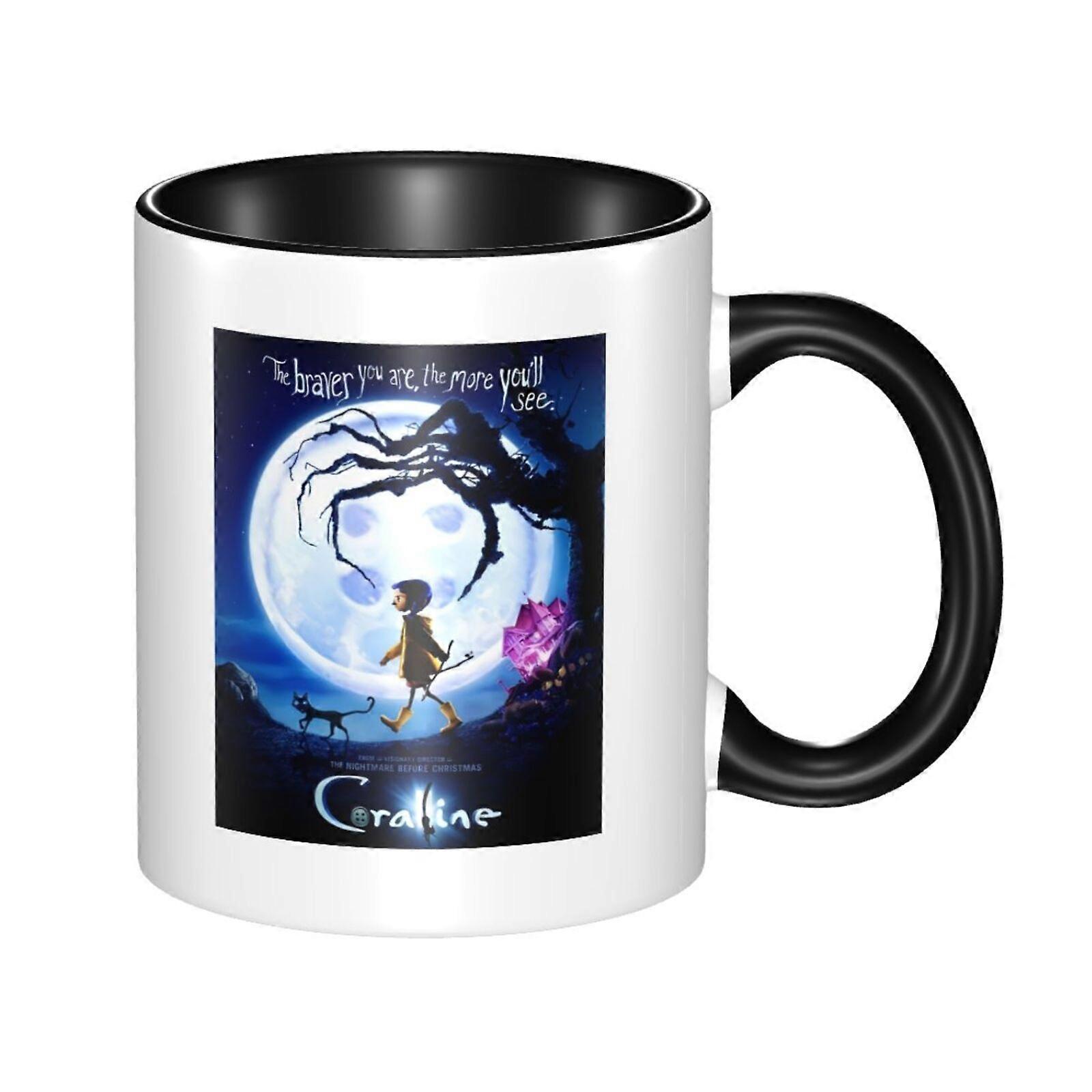 Coraline Coffee Tea Double Side Ceramic Mug Office Work Cup Gift