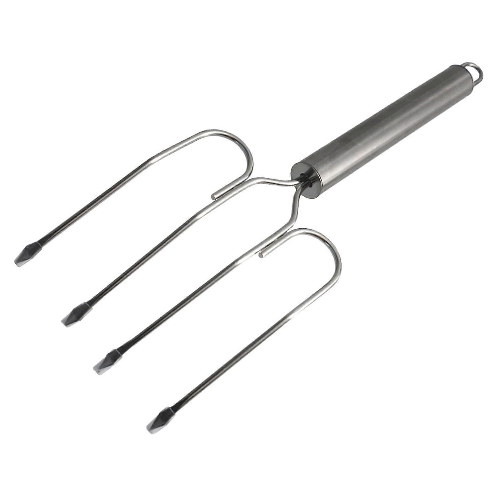Stainless Steel Barbecue Fork with Ergonomic NonSlip Handle for Meat and Vegetables