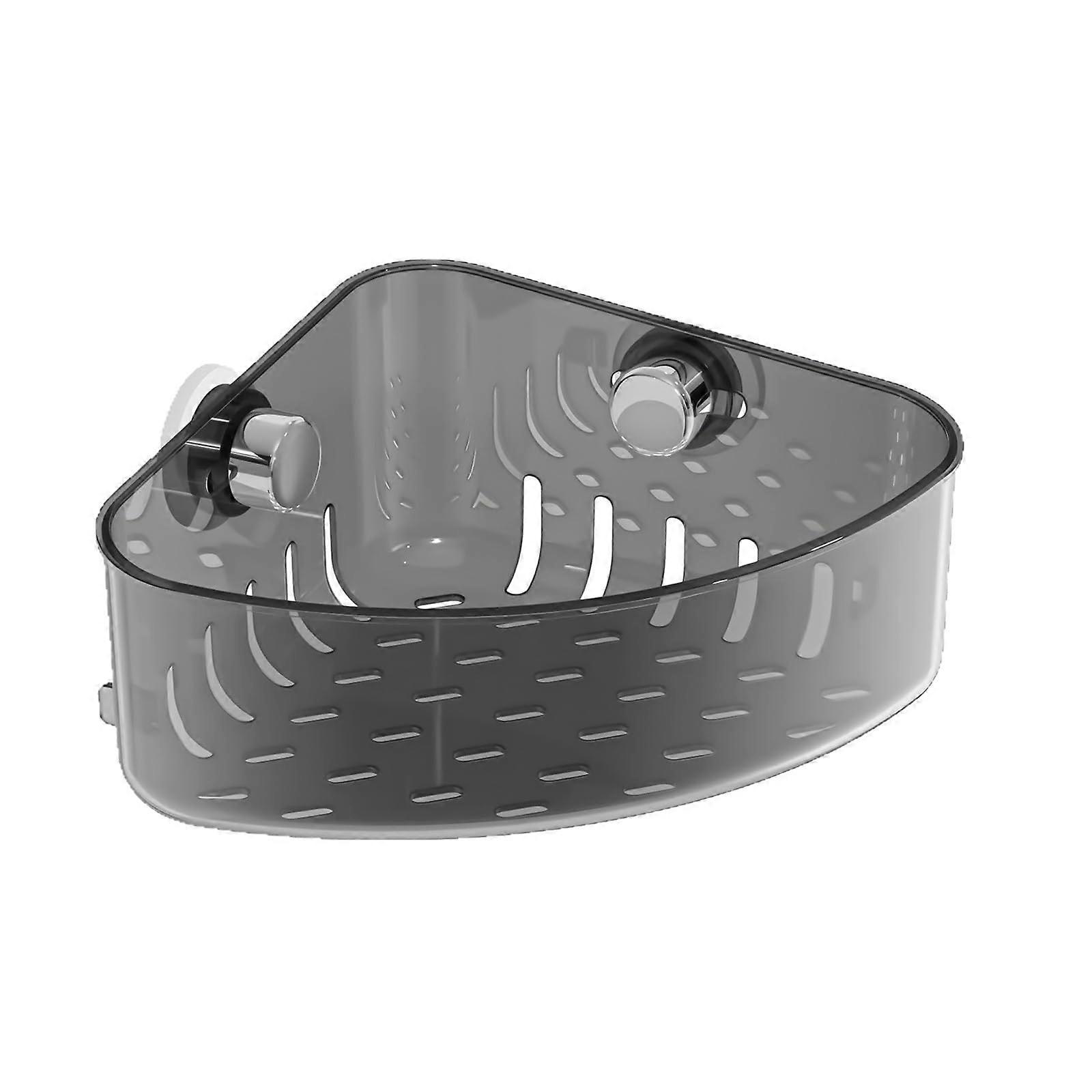 Waterproof Kitchen Sink Corner Organizer with Detachable Sponge Holder and Suction Cup Mount