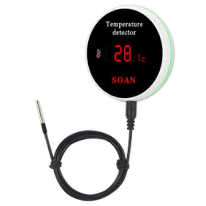 Tuya Smart Home Wifi Temperature Sensor Wire Digital Smartlife Thermometer Room Water Pool Thermostat Alarm Remote