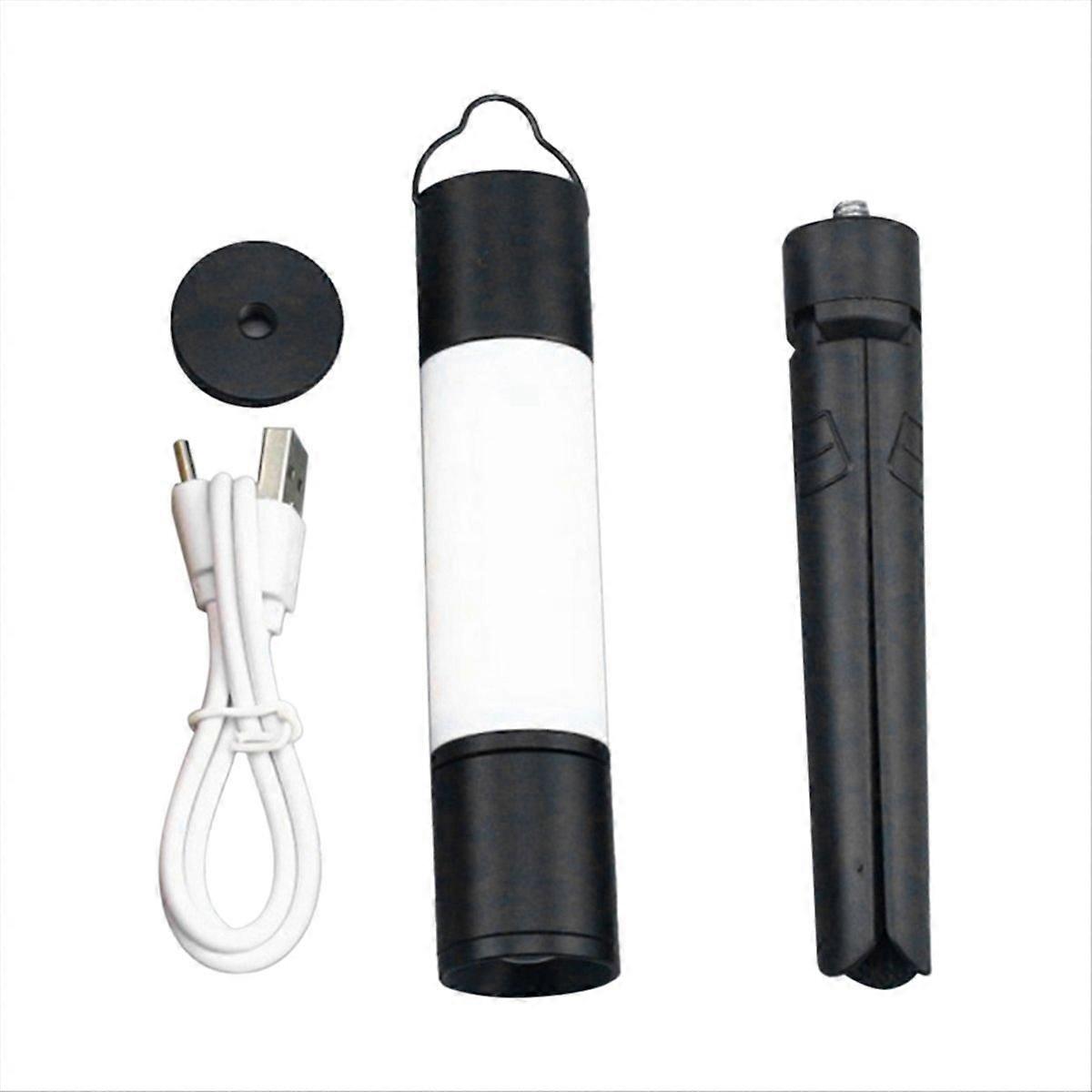 Outdoor Camping LED Telescopic Flashlight with Tripod Nuts,C