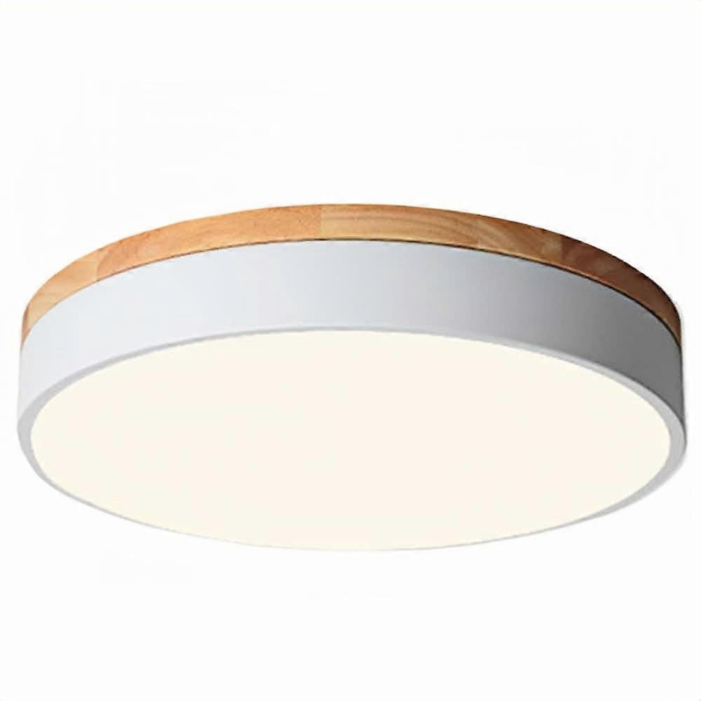 LED Flush Mount Ceiling Light 40cm White, Adjustable Color Temperature, Modern Remote Control Lamp for Living Room Bedroom Kitchen