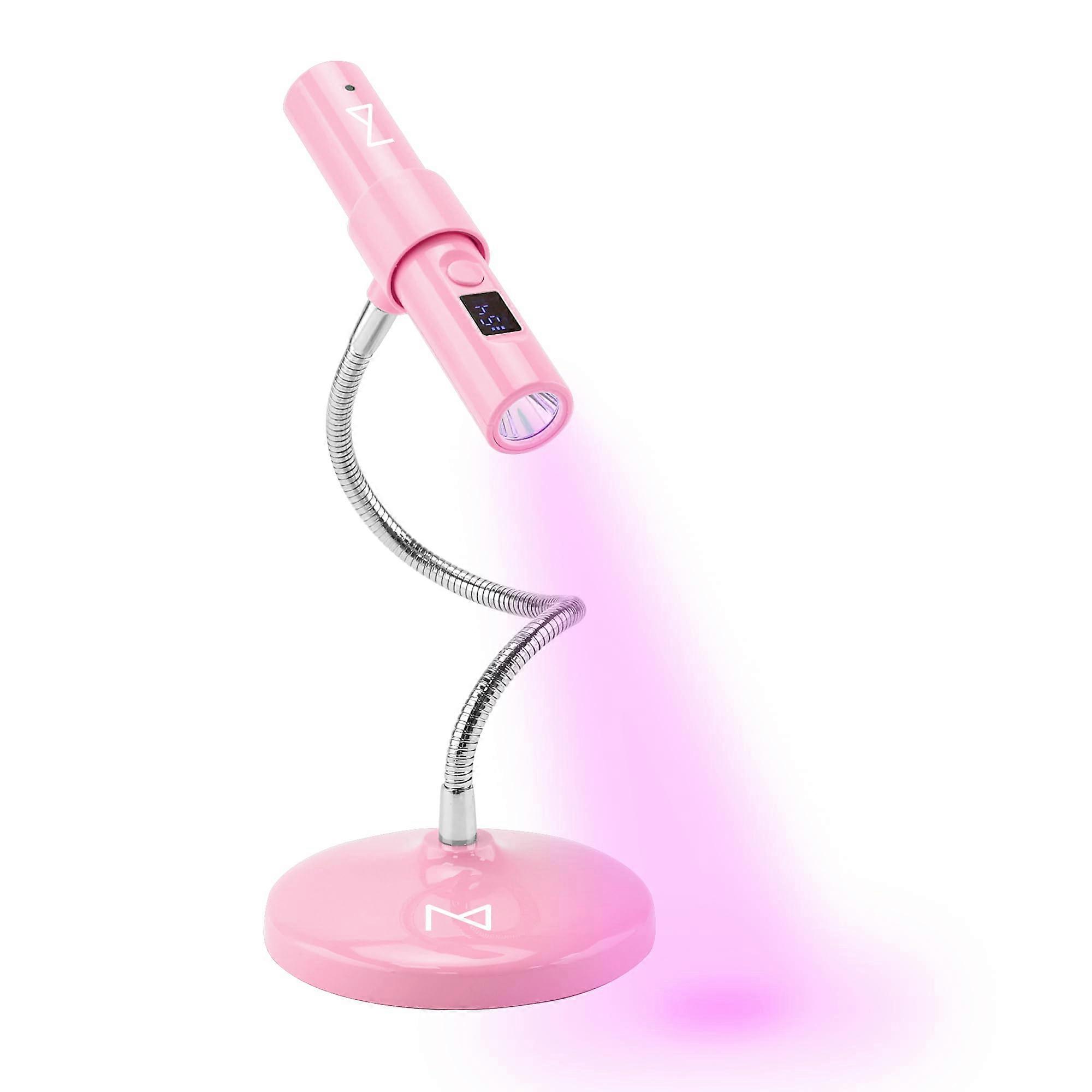 Gel Nail Lamp with Touch Screen Timer, Dual Mode UV LED Light, Fast Curing for Gel Nails, Pink