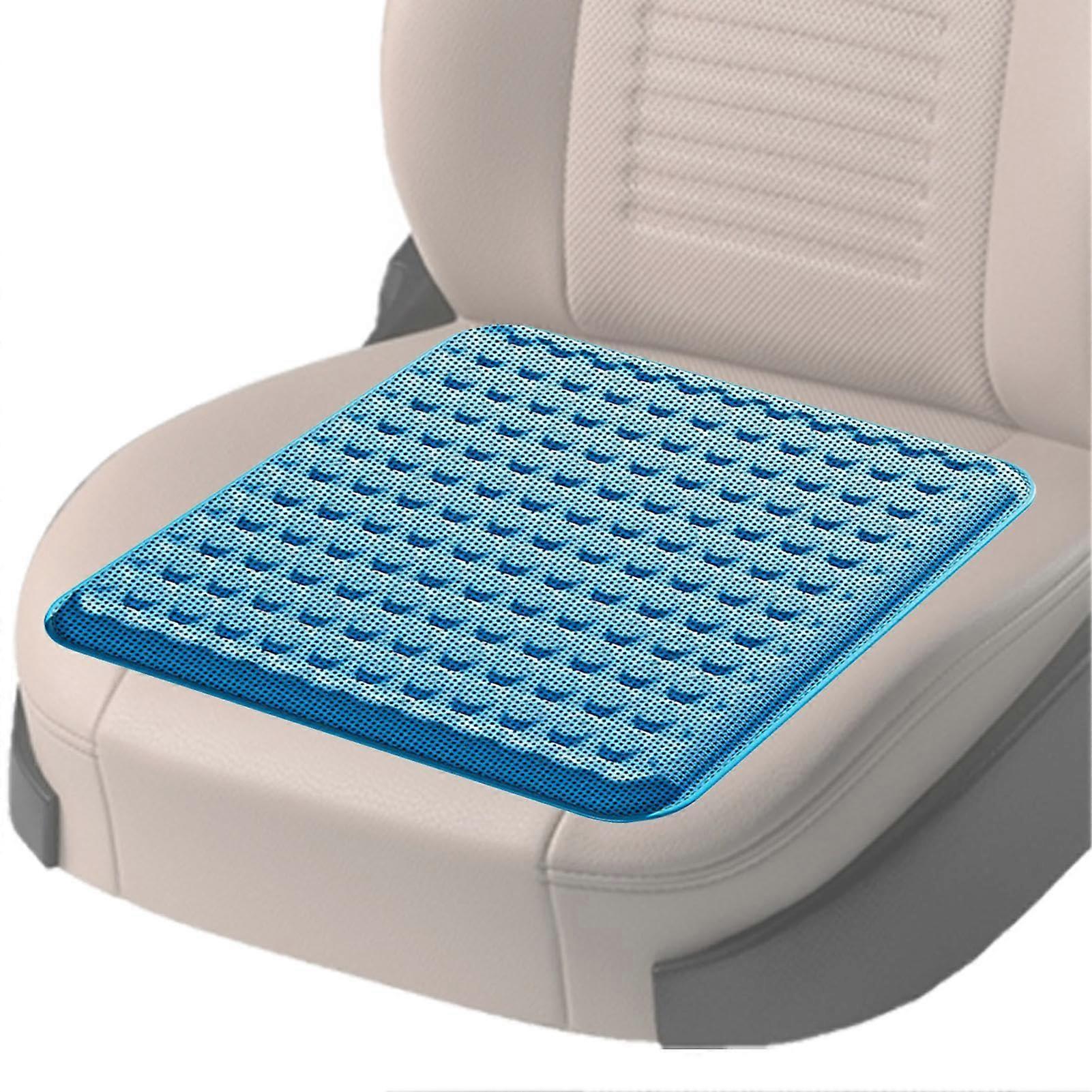 Cooling Gel Car Seat Cushion with Ergonomic Breathable Design for Summer Comfort, 1pc Blue