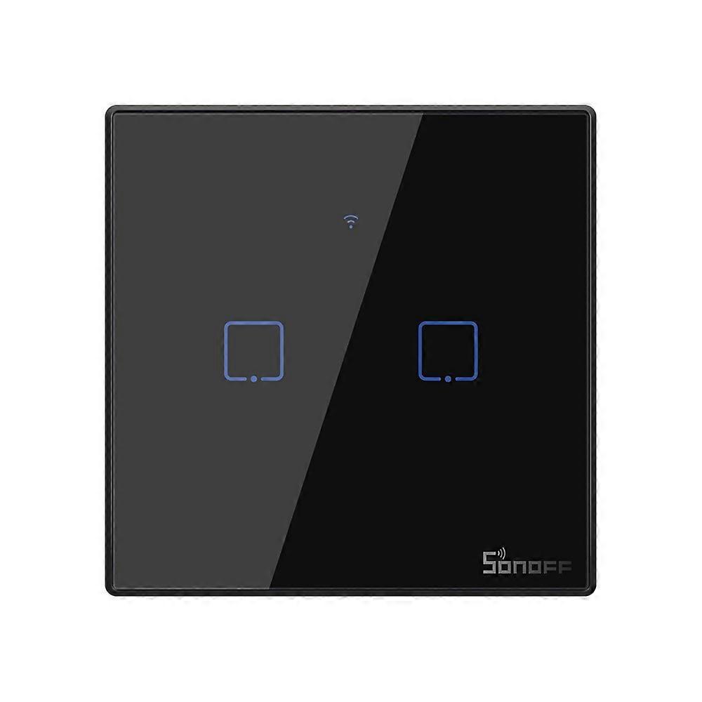 SONOFF T3EU2C-TX 86 WiFi Smart Switch APP RF433 Remote Control for Alexa Google Home EU Plug